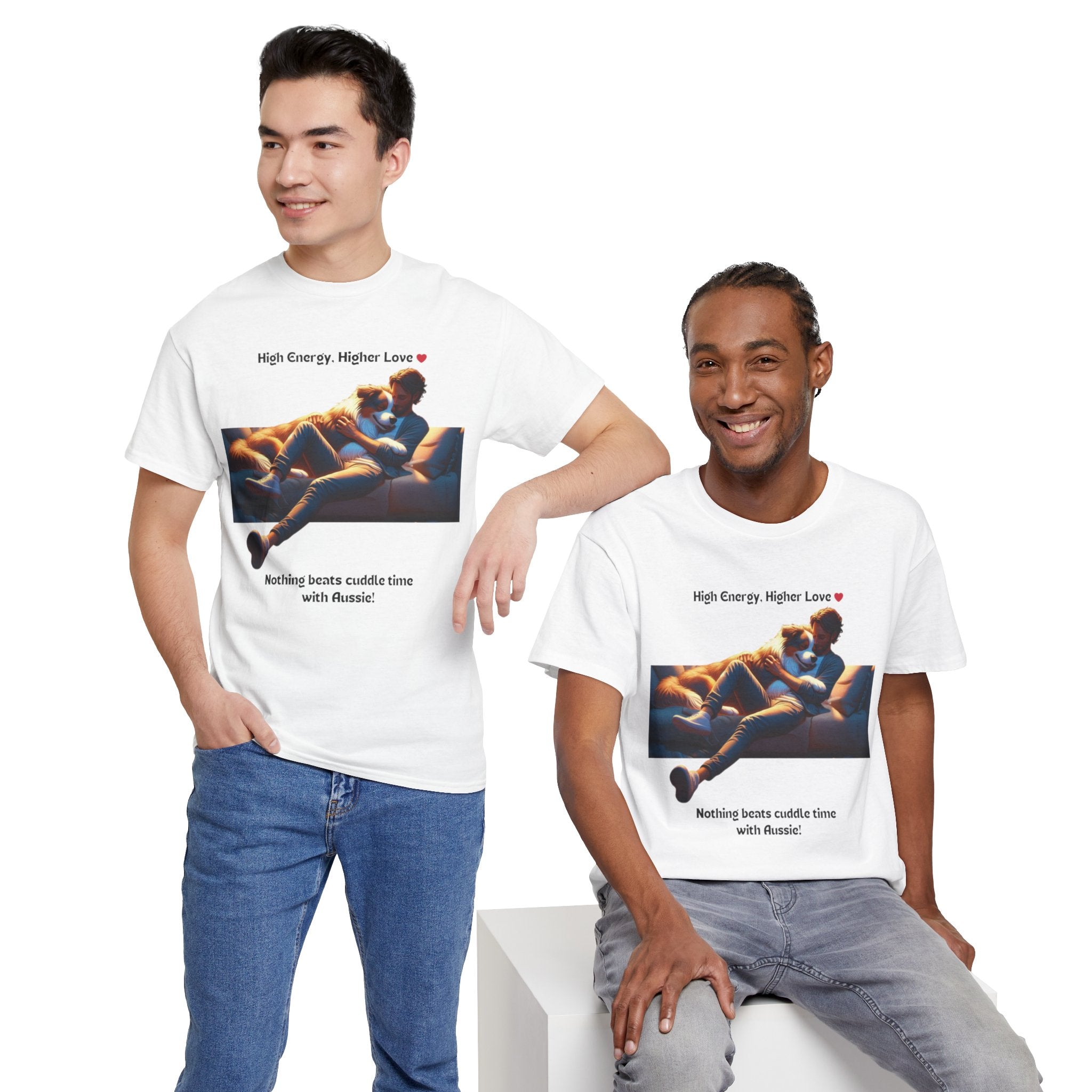 Men's - High Energy, Higher Love: Aussie Cuddle T-Shirt