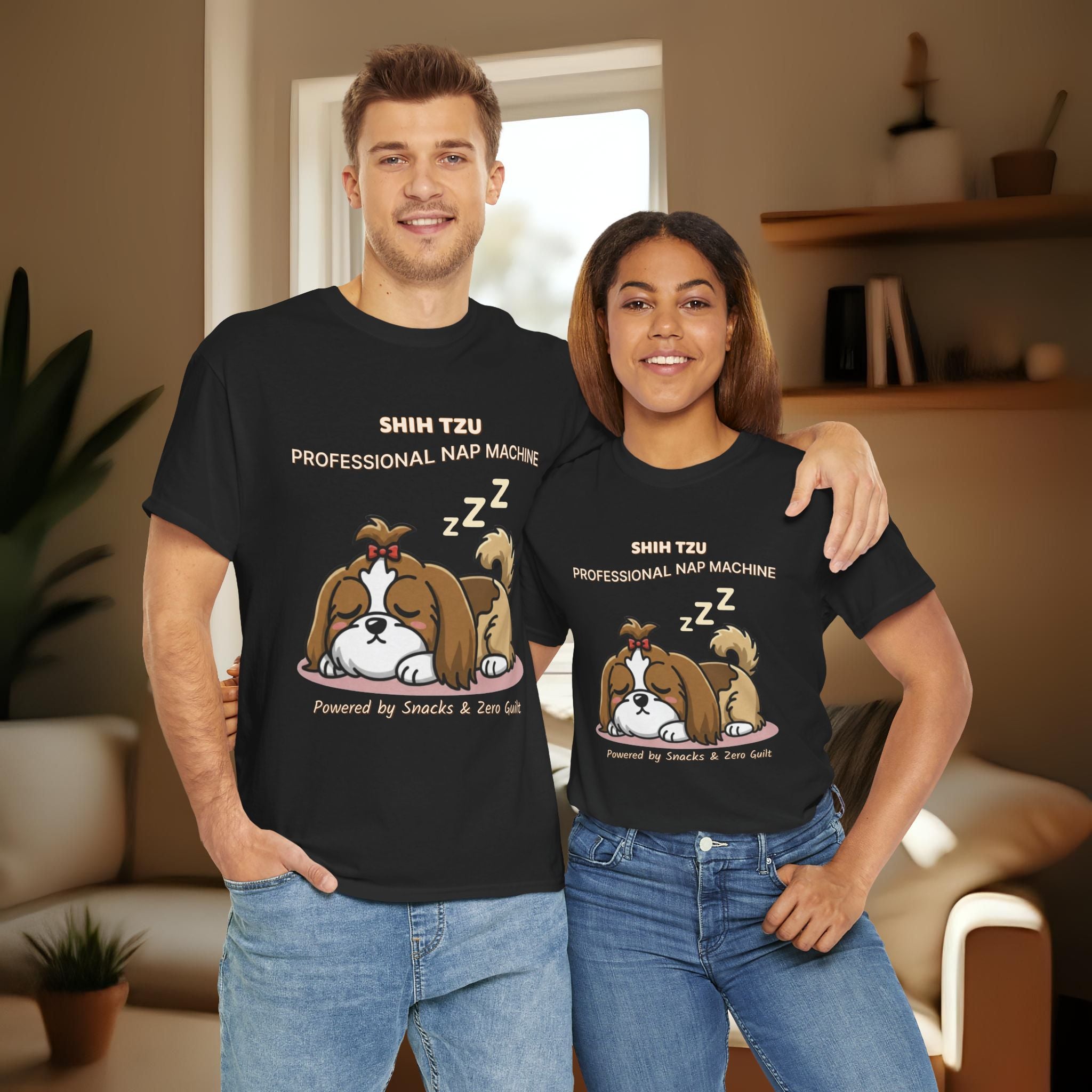Unisex T-Shirt – Professional Nap Machine: Shih Tzu Everyday Moments Edition