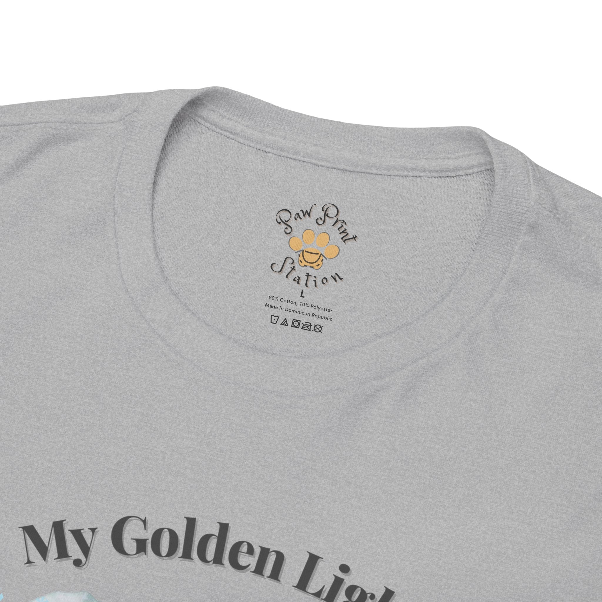 Unisex Personalized T-Shirt – My Golden Light: Custom Golden Retriever Watercolor Winter Portrait