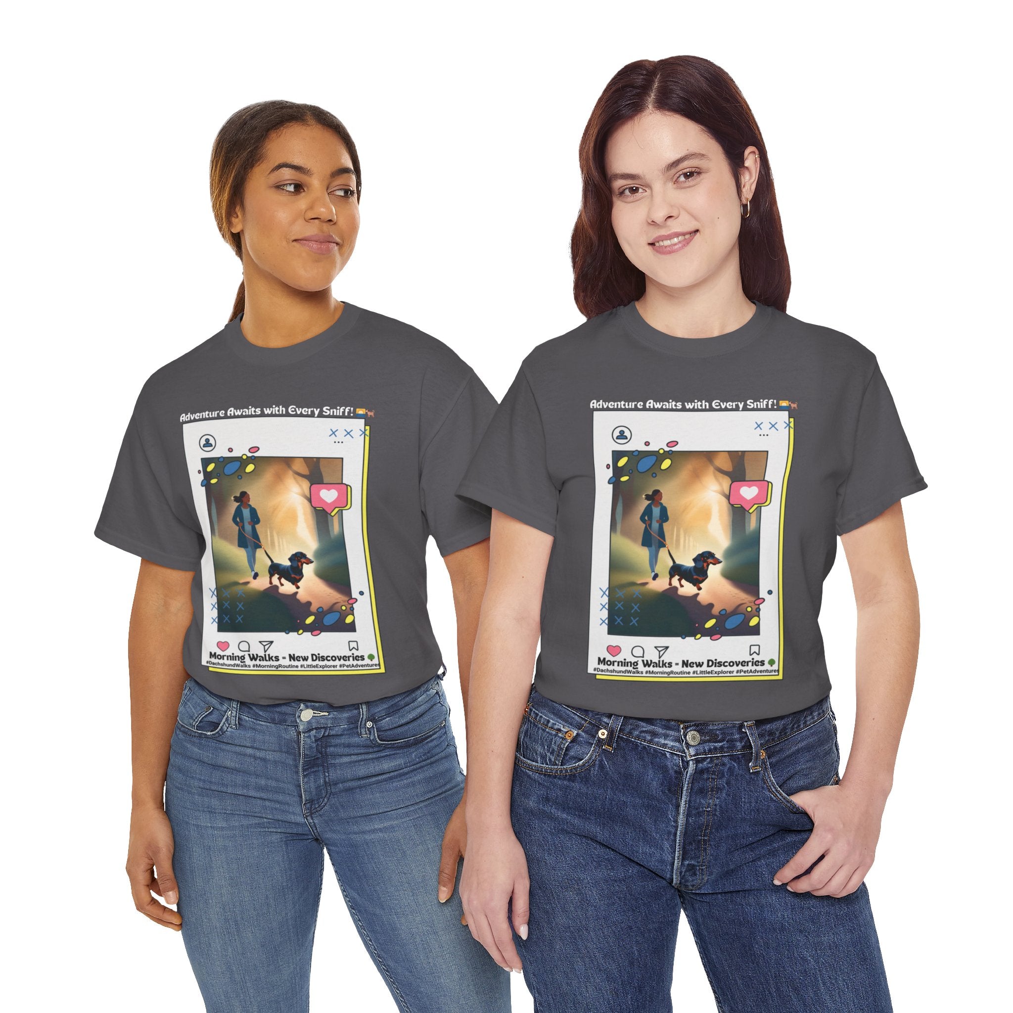 Women's - Morning Walks with Max: Dachshund Exploration T-Shirt