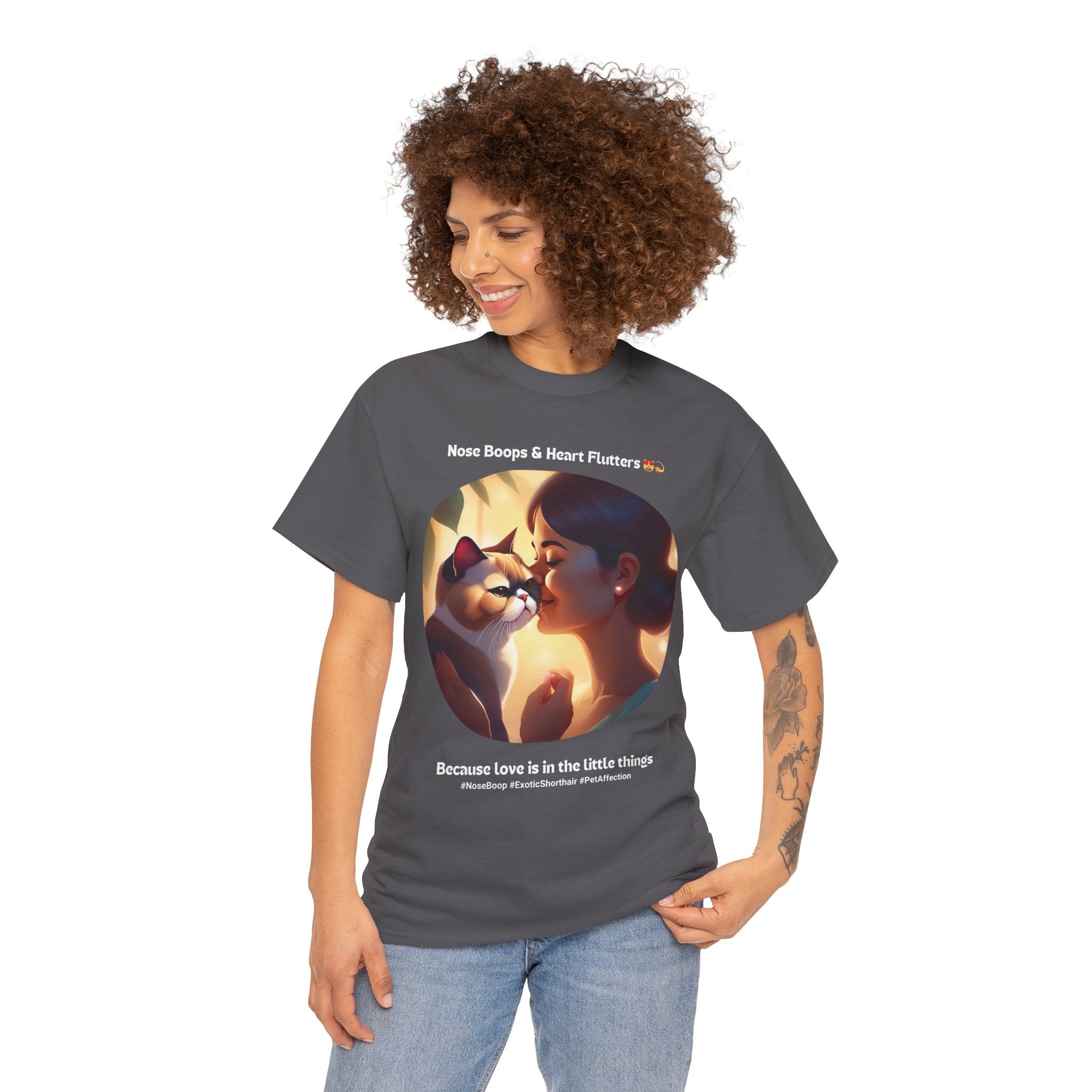 Women's - Nose Boops & Heart Flutters: Exotic Shorthair Love T-Shirt