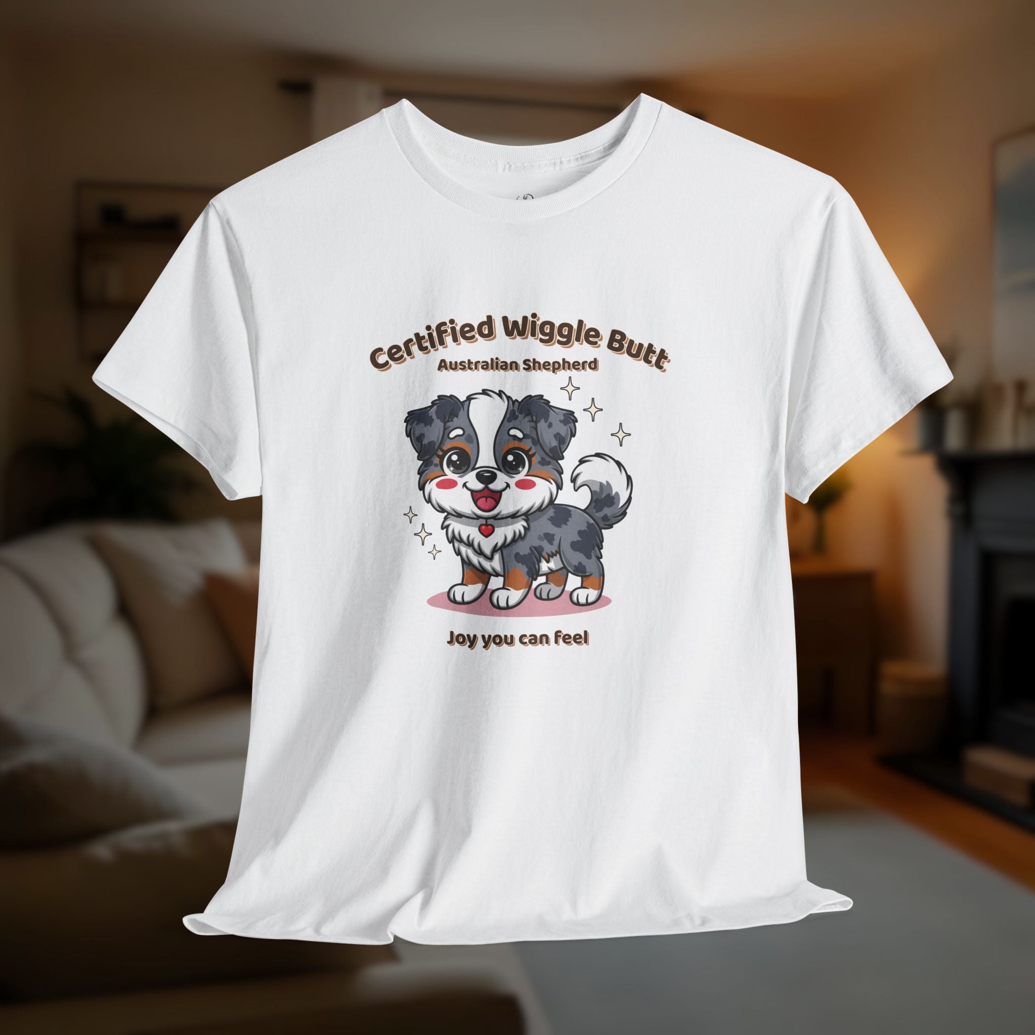 Unisex T-Shirt – Certified Wiggle Butt: Australian Shepherd Everyday Moments Edition