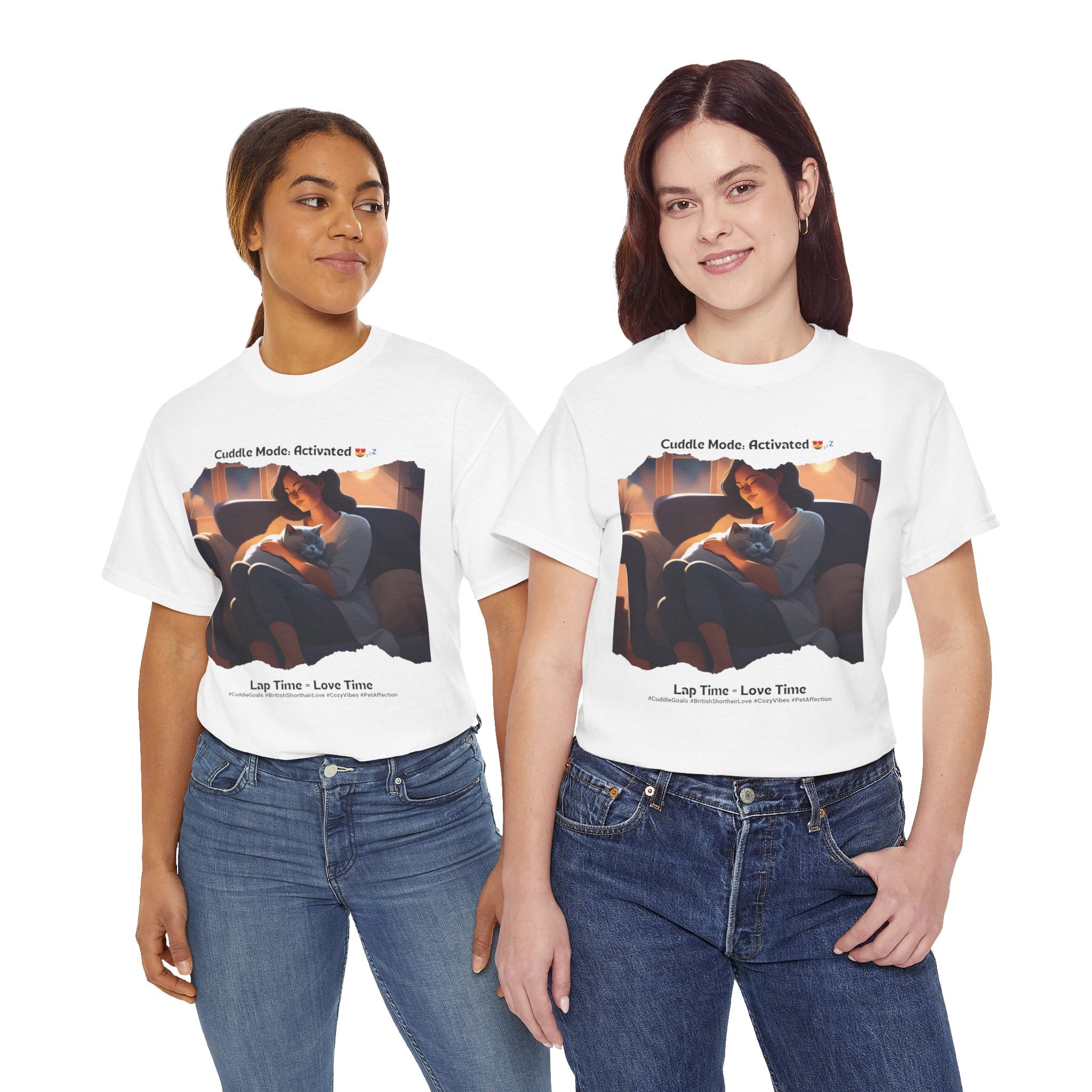 Women's - Cuddle Mode: Activated: British Shorthair Love T-Shirt