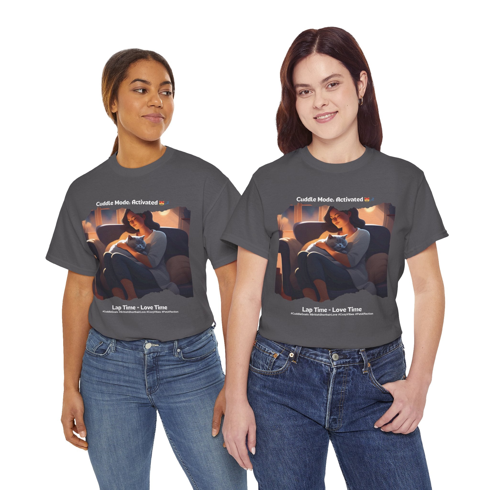 Women's - Cuddle Mode: Activated: British Shorthair Love T-Shirt