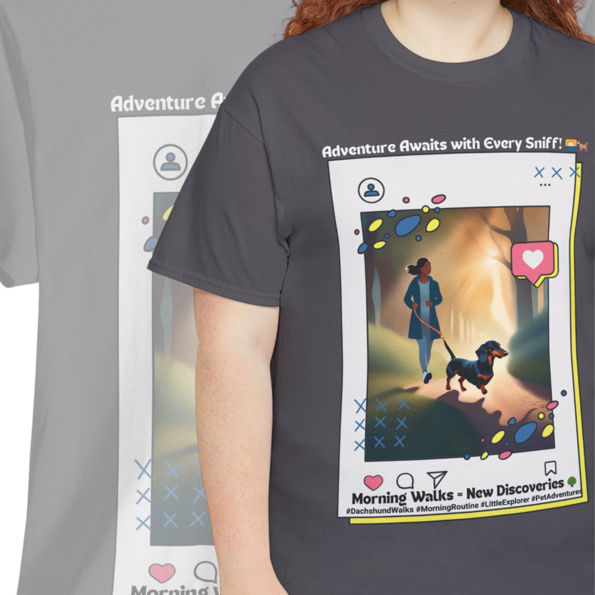 Women's - Morning Walks with Max: Dachshund Exploration T-Shirt