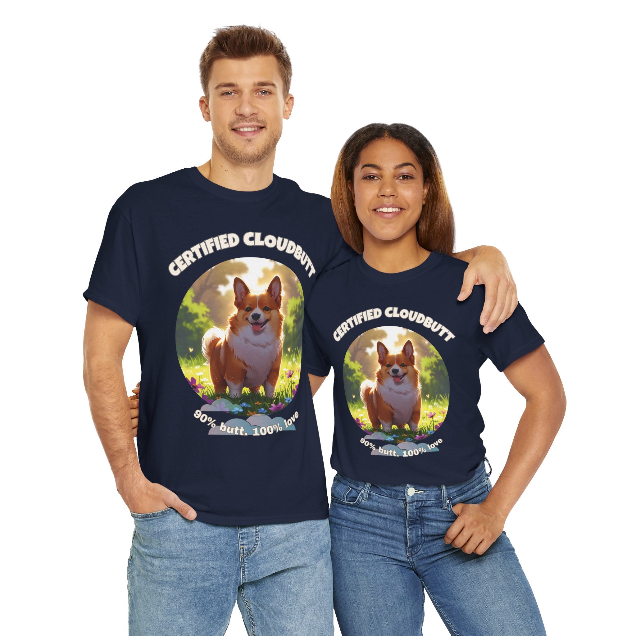 Unisex “Certified Cloudbutt” Corgi T-Shirt – Funny Pet Tee for Dog Lovers