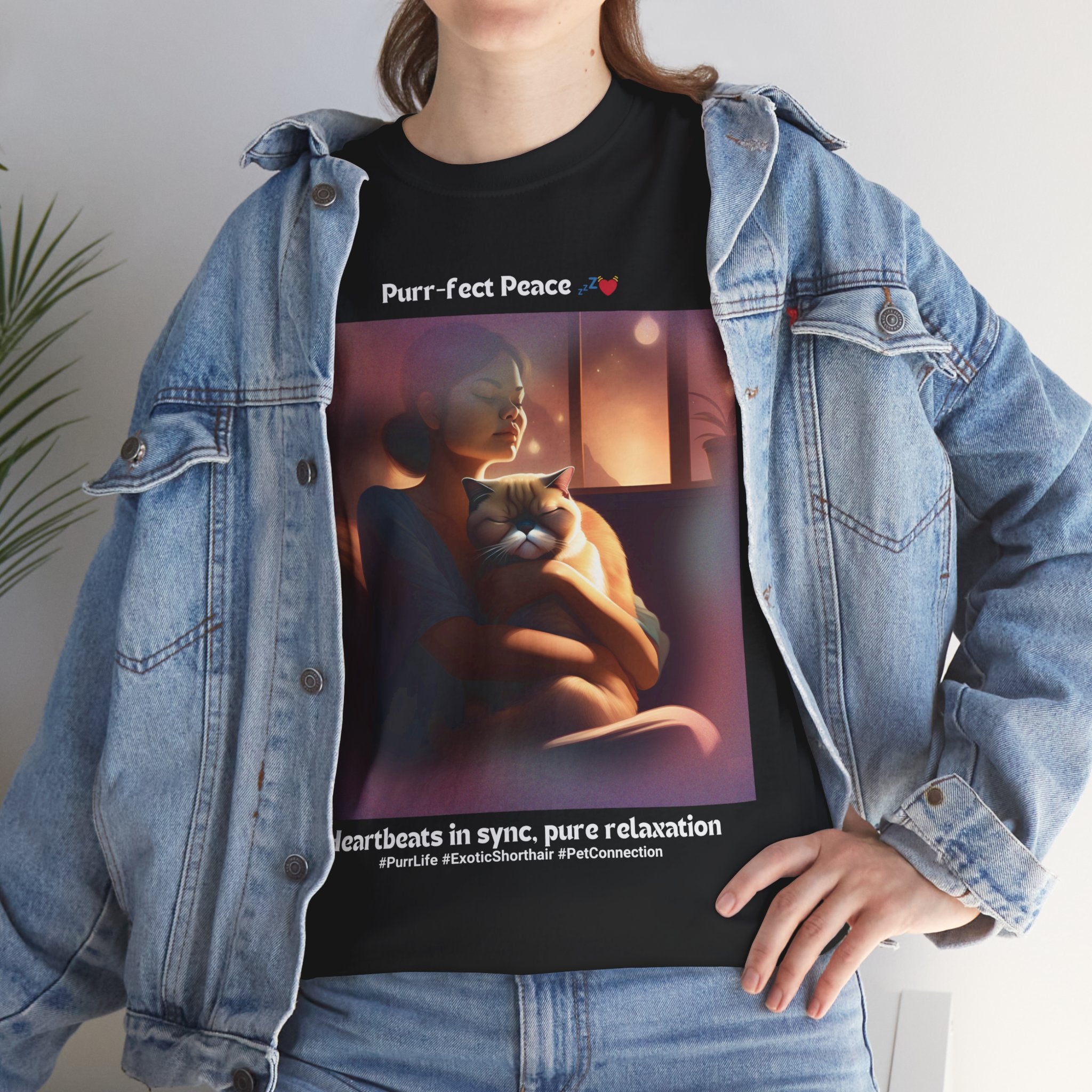 Women's - Purr-fect Peace: Exotic Shorthair Zen T-Shirt