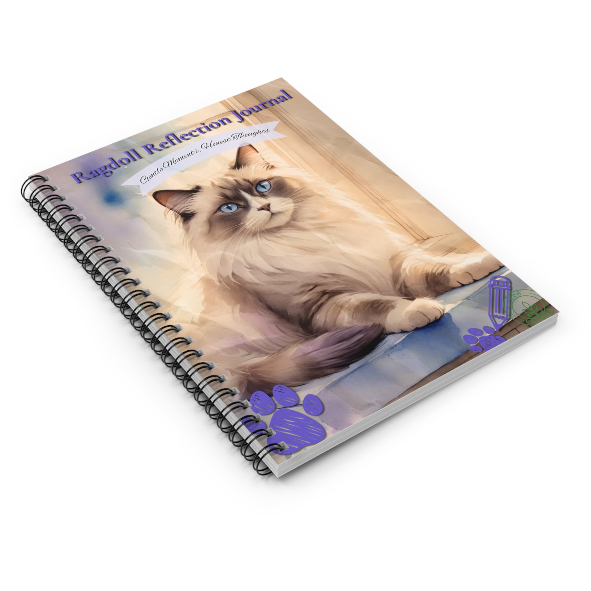 Ragdoll Cat Spiral Notebook, Cute Cat Journal, Pet Lover Gift, Cat Lover's Notebook, Cat-Themed Stationery, Creative Writing Journal
