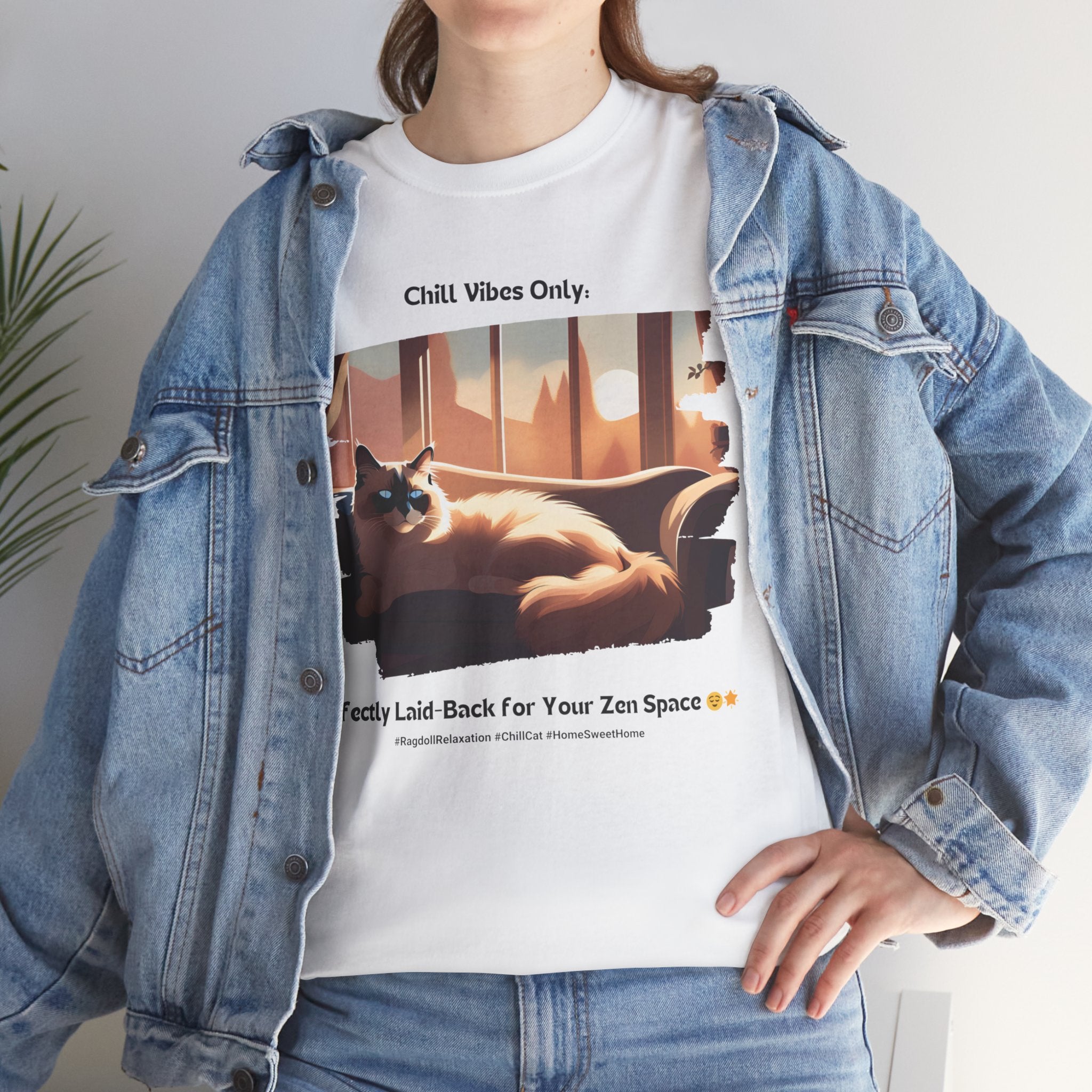 Women's - Chill Vibes Only: Ragdoll Relaxation T-Shirt