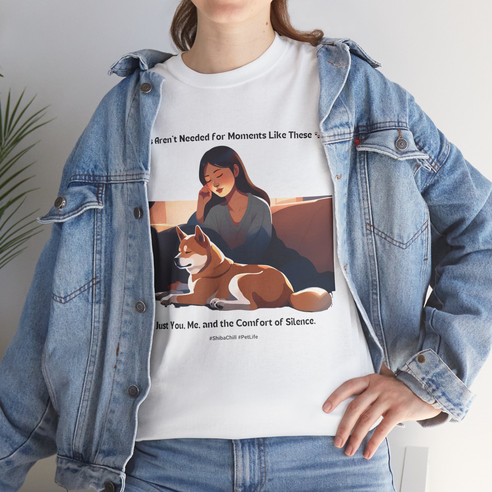 Women's - Words Aren't Needed: Shiba Inu Serenity T-Shirt