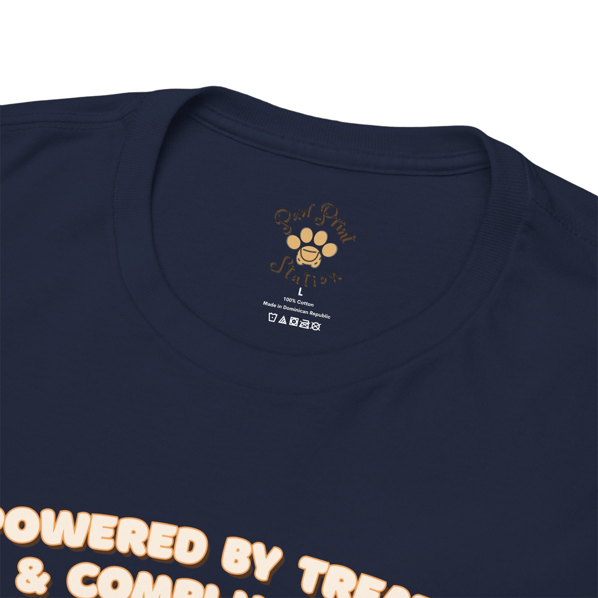 Unisex T-Shirt – Powered by Treats & Compliments: Corgi Everyday Moments Edition
