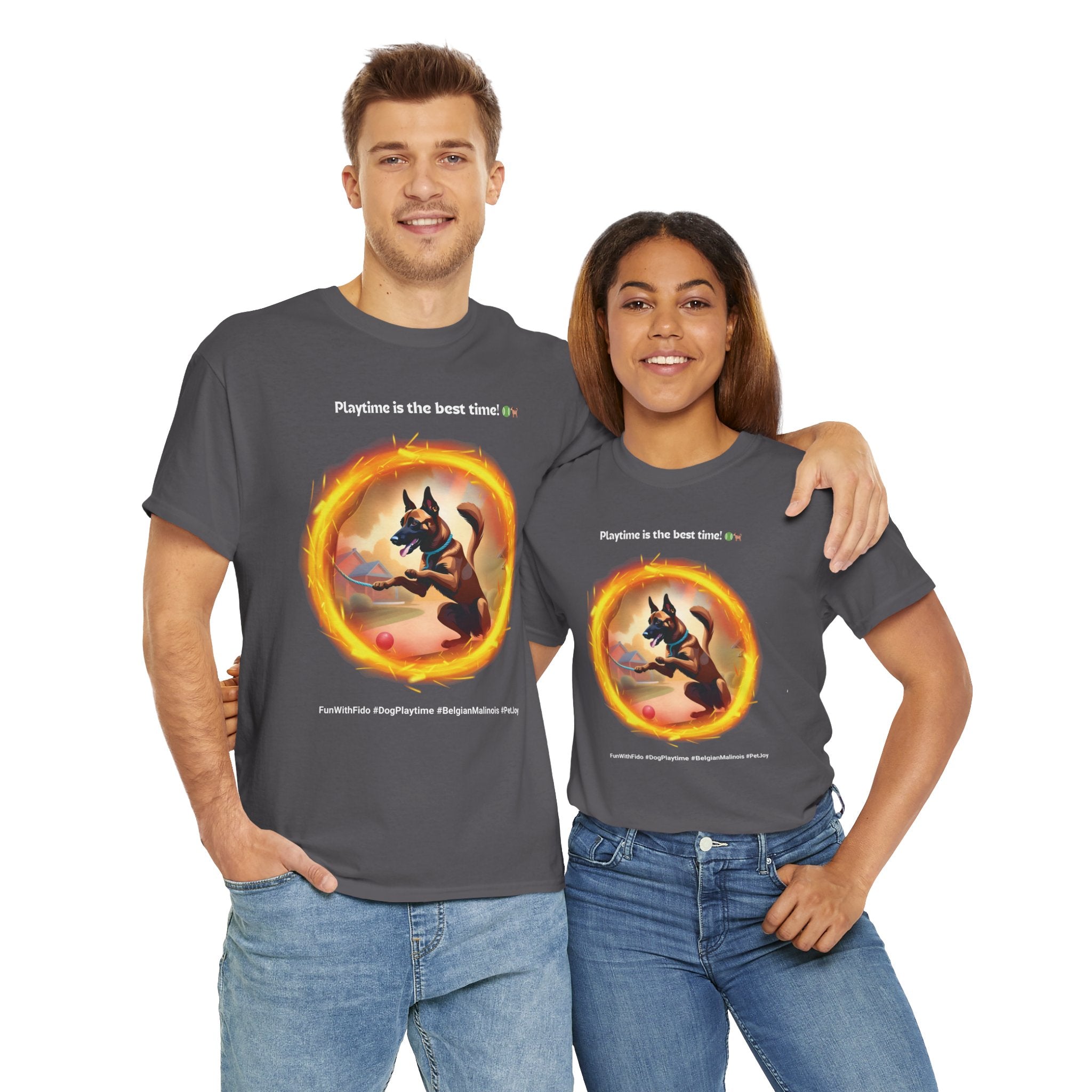 Unisex - Playtime is the Best Time: Belgian Malinois T-Shirt