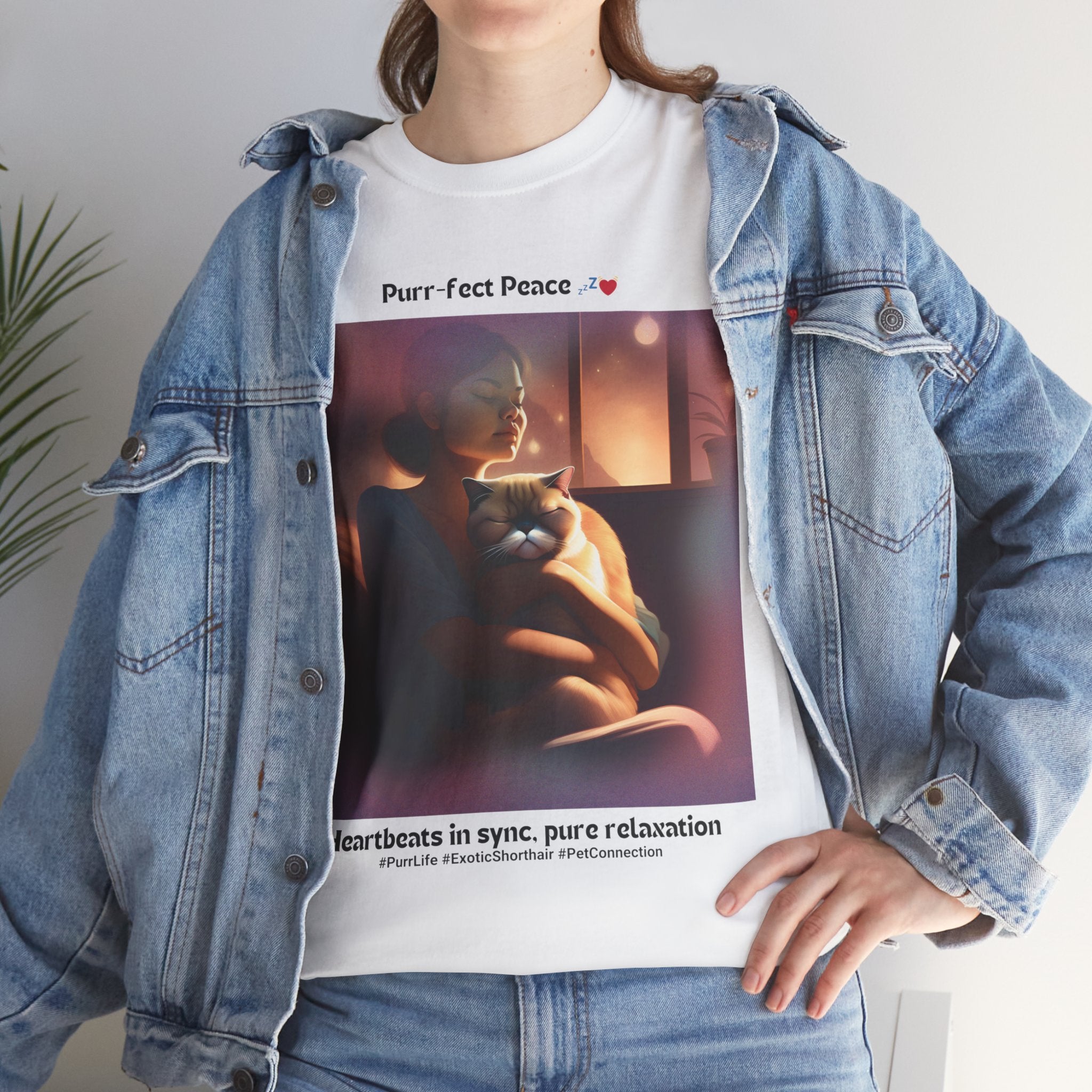 Women's - Purr-fect Peace: Exotic Shorthair Zen T-Shirt