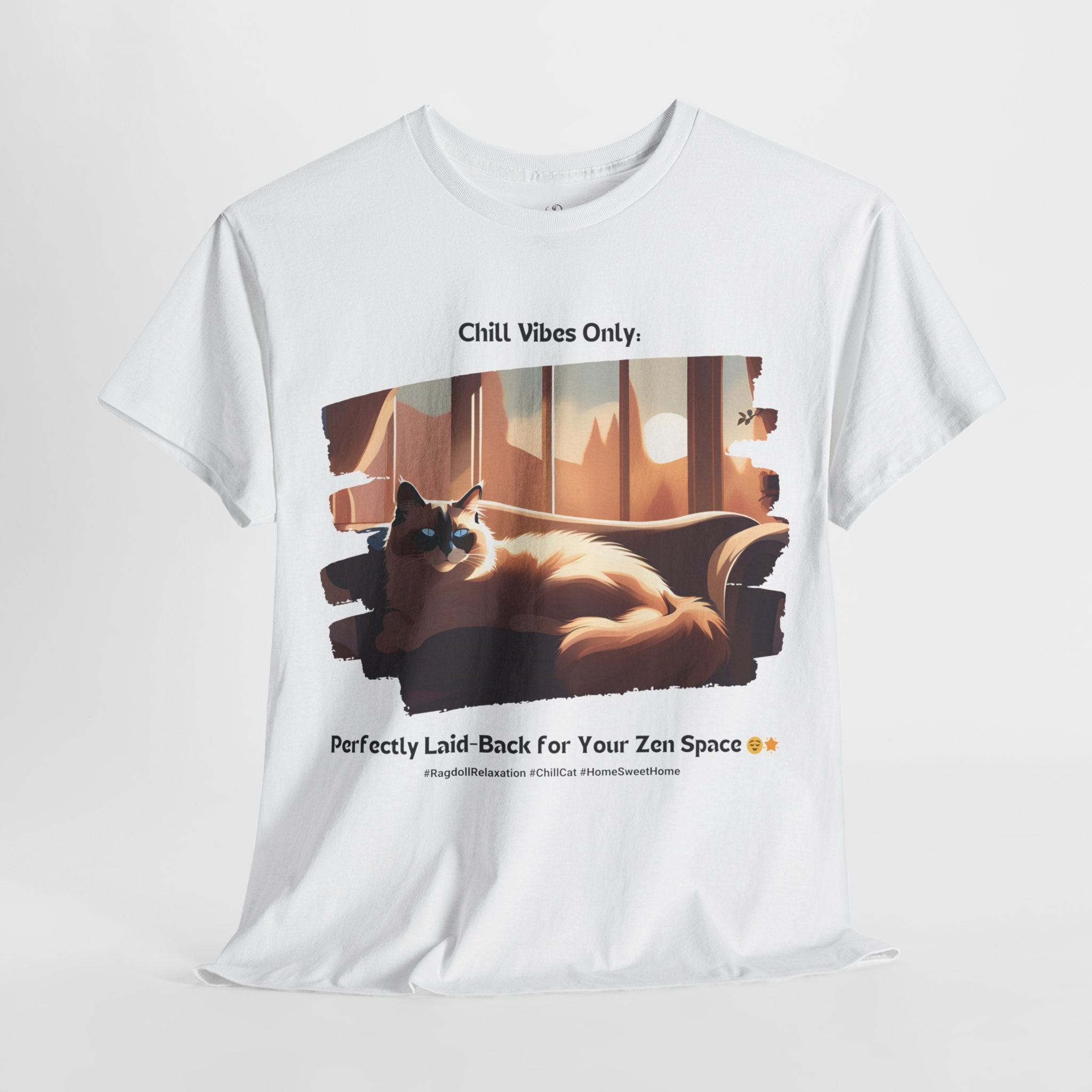 Women's - Chill Vibes Only: Ragdoll Relaxation T-Shirt