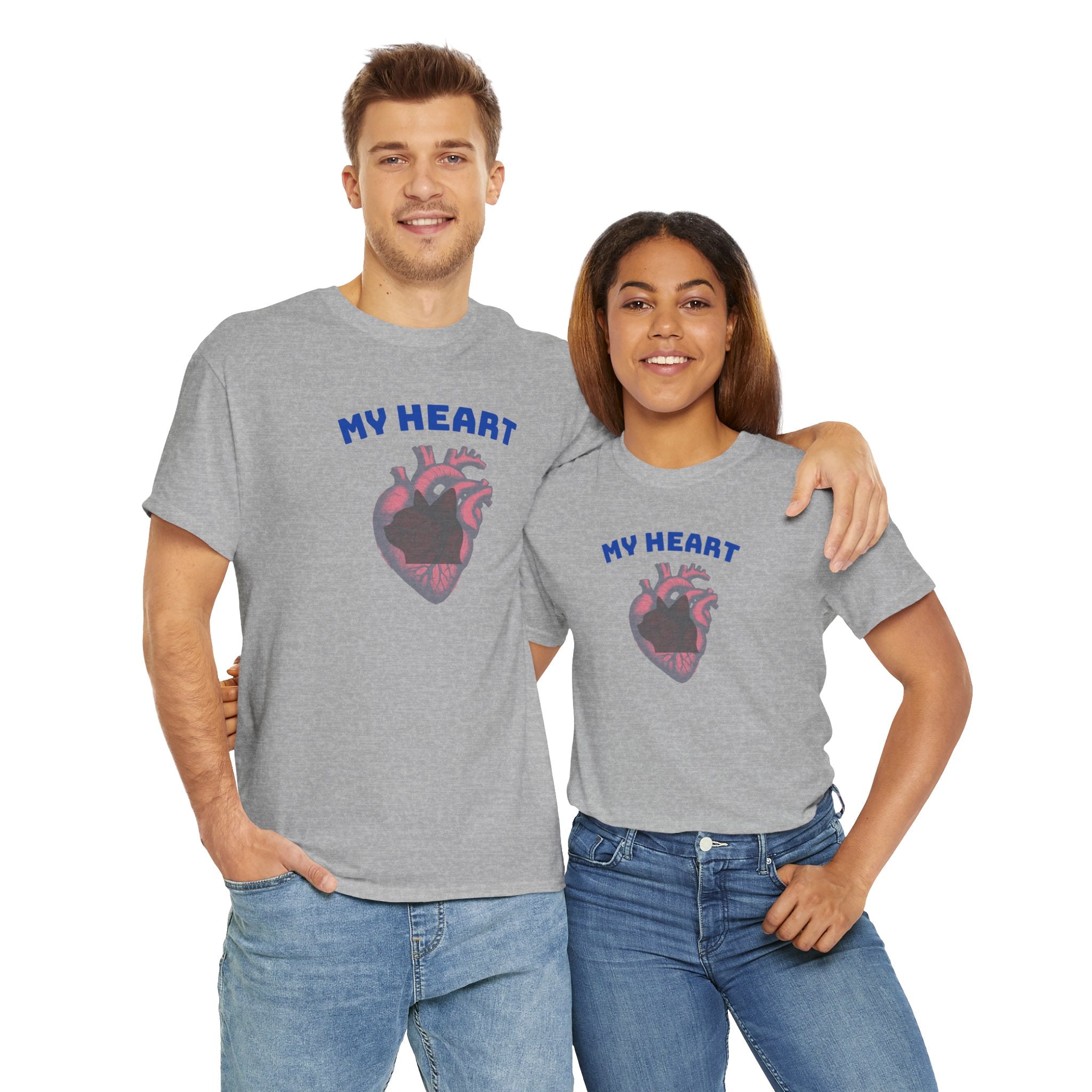 "My Heart - Cat" Cotton Tee