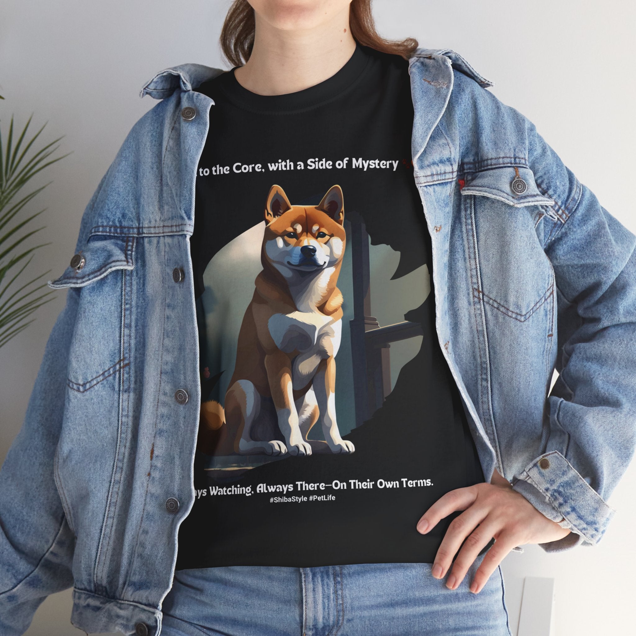 Unisex - Loyal to the Core, Mysterious to the End: Shiba Inu T-Shirt