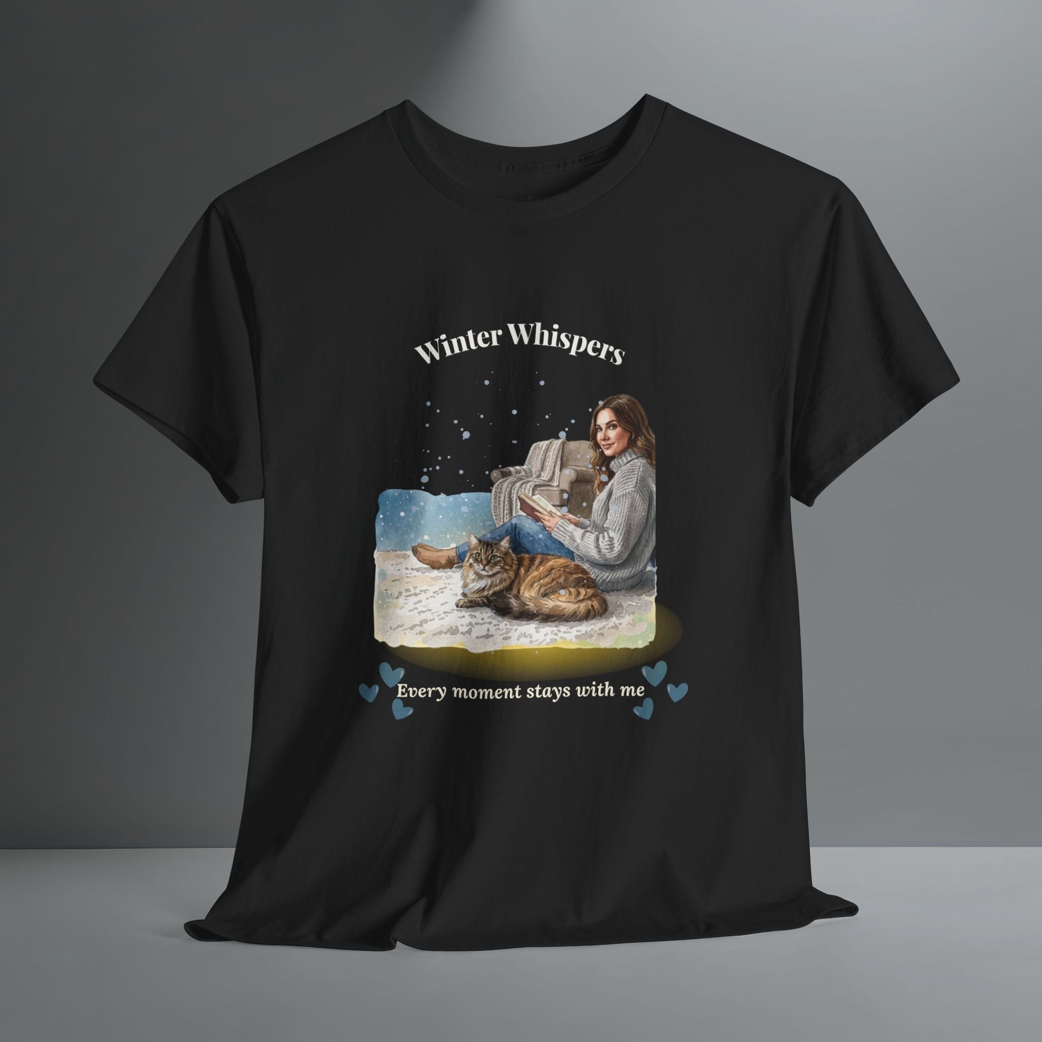Unisex Personalized T-Shirt – Winter Whispers: Maine Coon Watercolor Portrait Edition