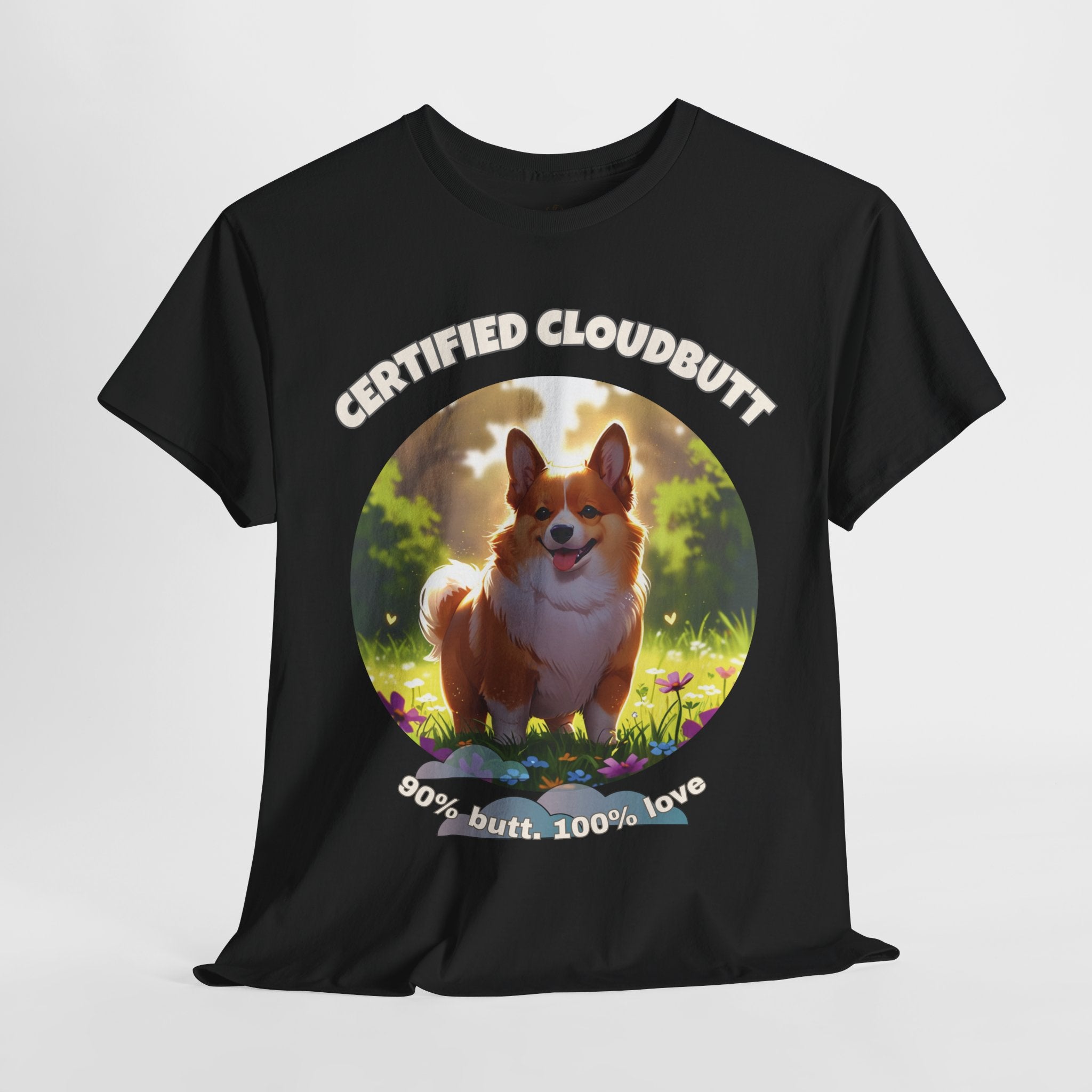 Unisex “Certified Cloudbutt” Corgi T-Shirt – Funny Pet Tee for Dog Lovers