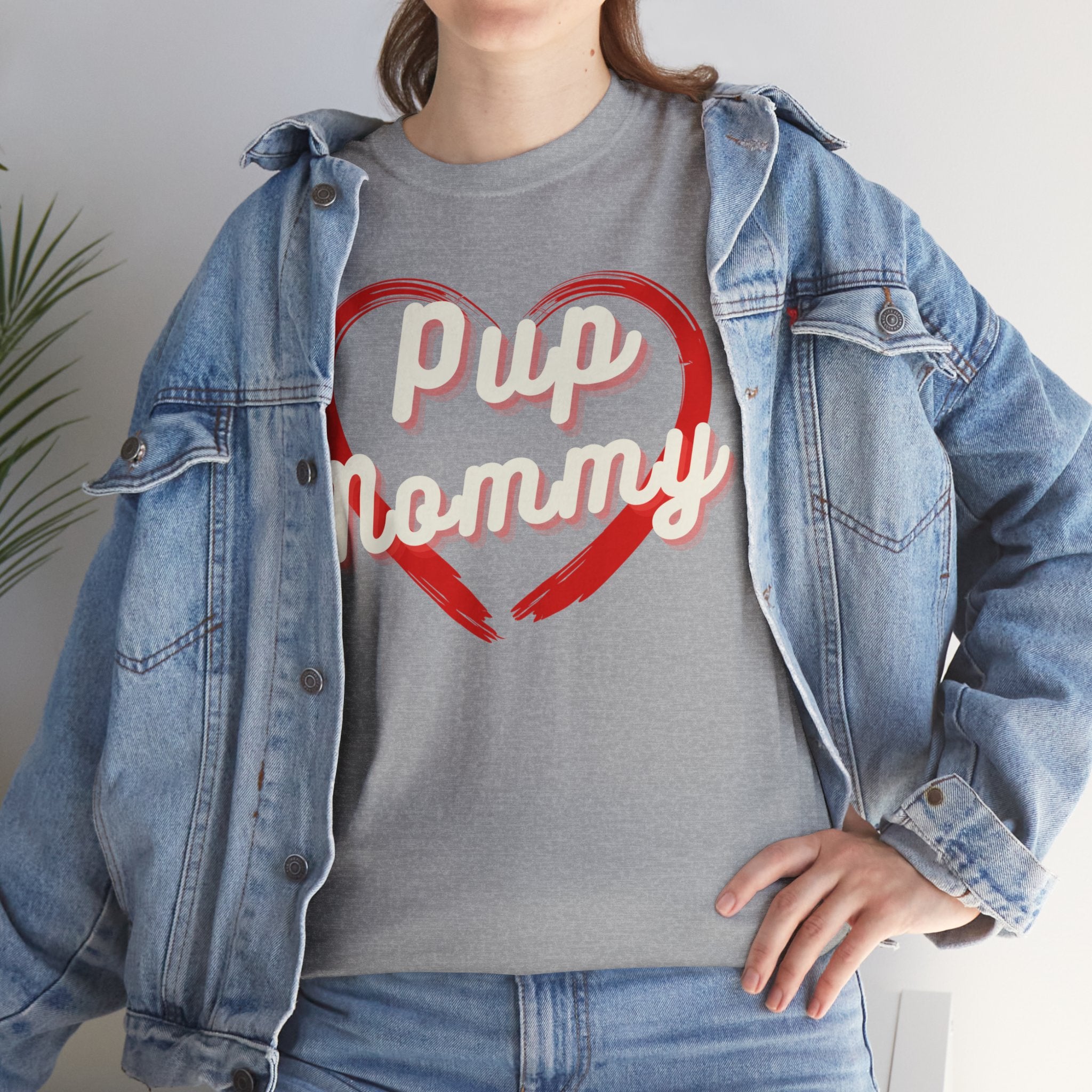 Women's - Pup Mommy Heart Dog T-Shirt