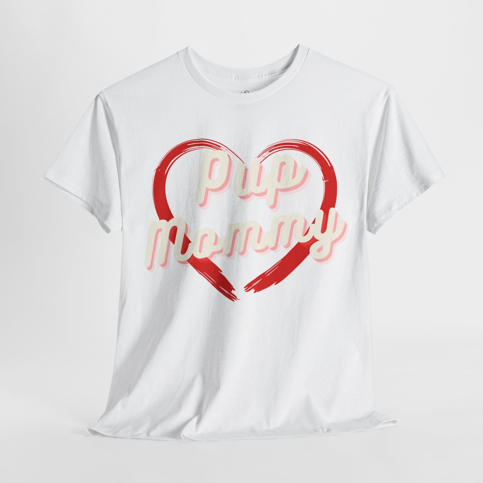 Women's - Pup Mommy Heart Dog T-Shirt