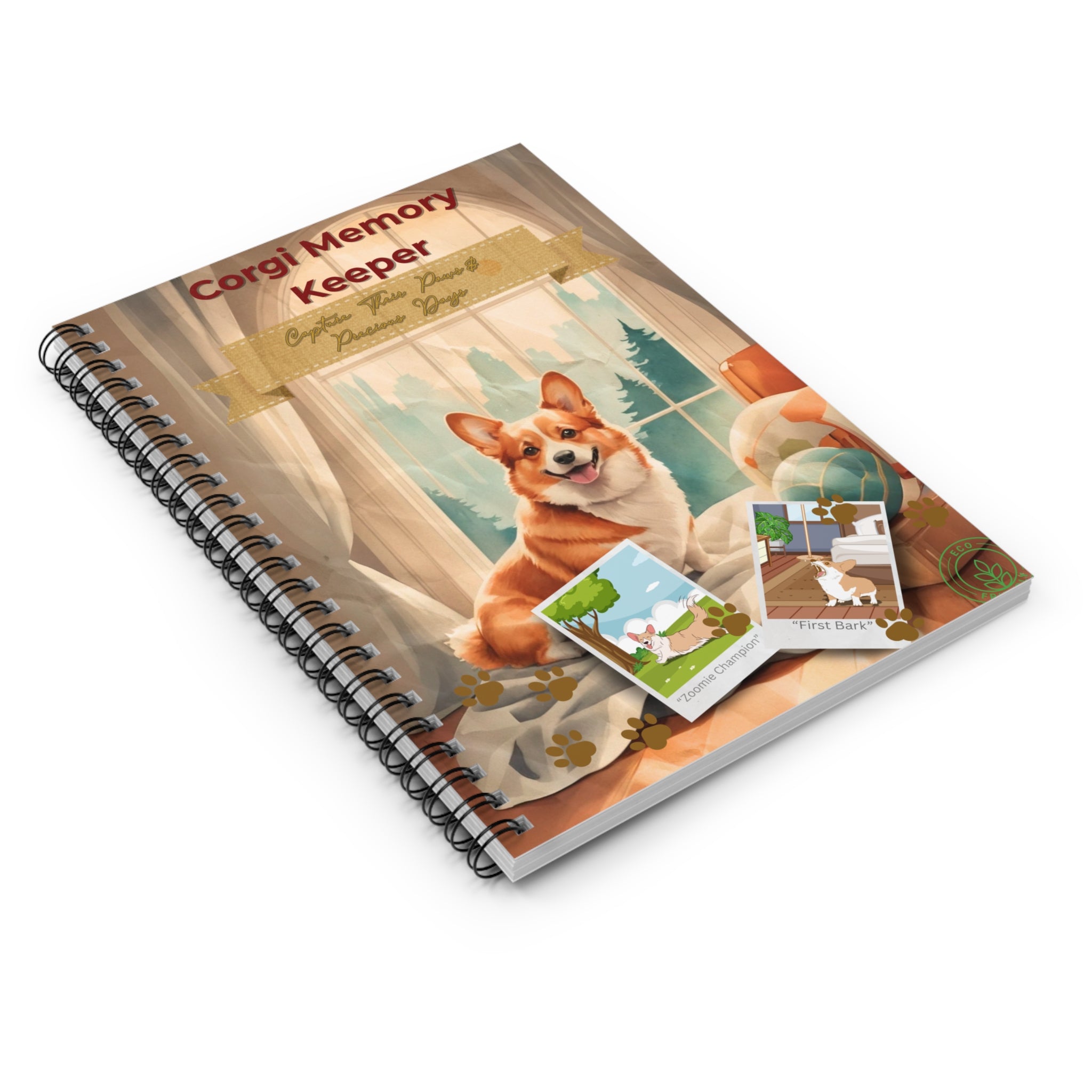 Corgi Memory Keeper Notebook - Perfect for Dog Lovers, Journaling, Pet Memories, Gifts, and Home Decor