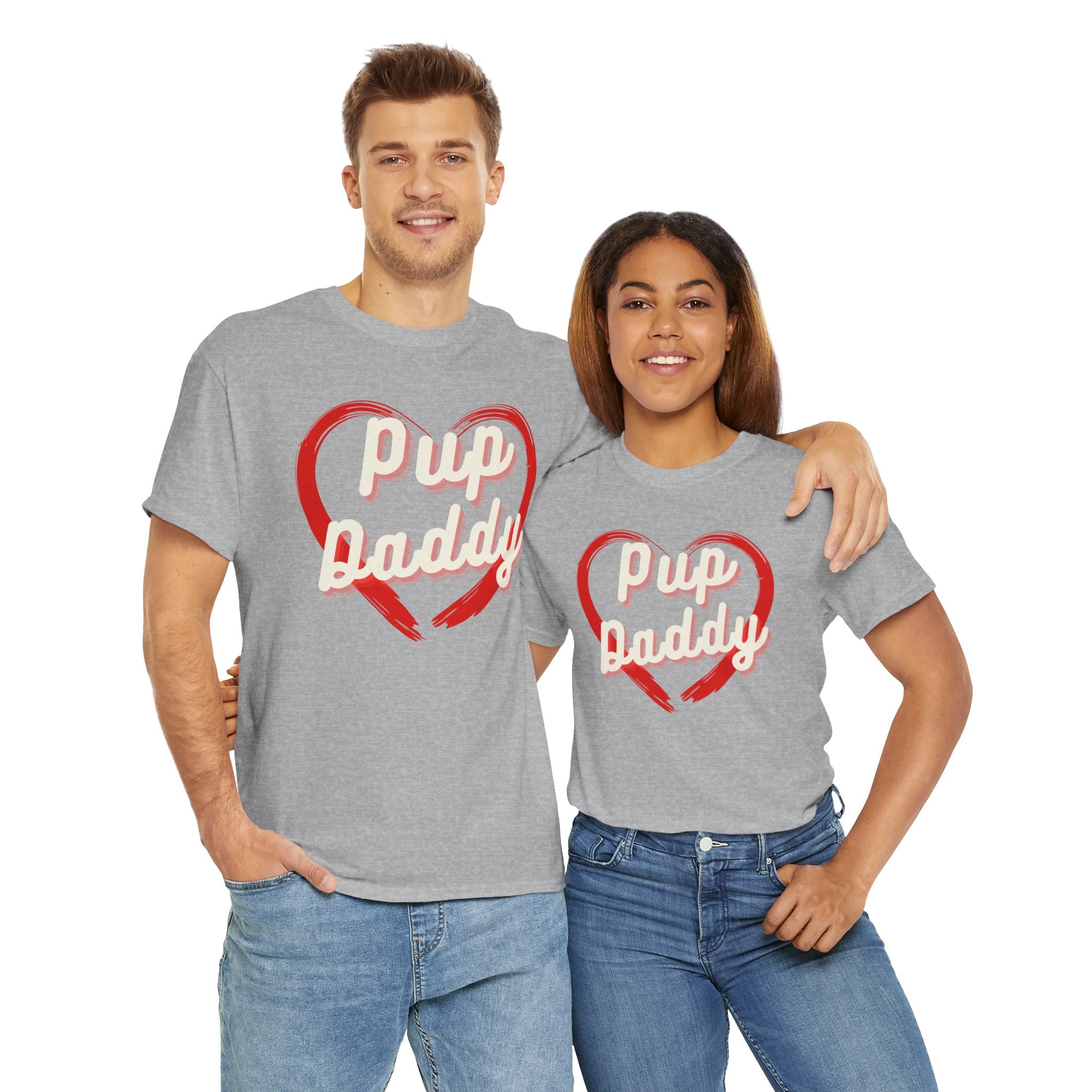 Men's - Pup Daddy Heart Dog T-Shirt