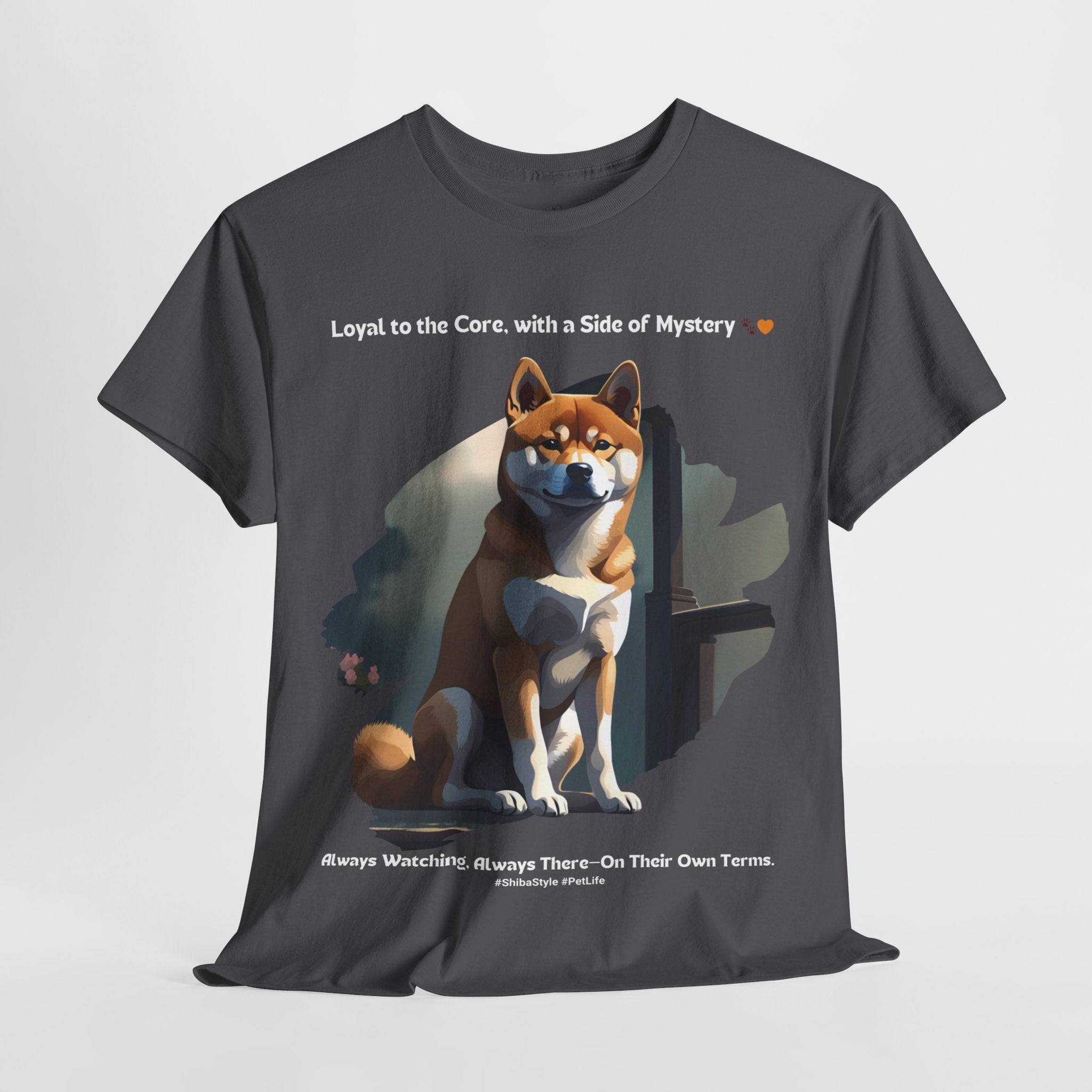 Unisex - Loyal to the Core, Mysterious to the End: Shiba Inu T-Shirt