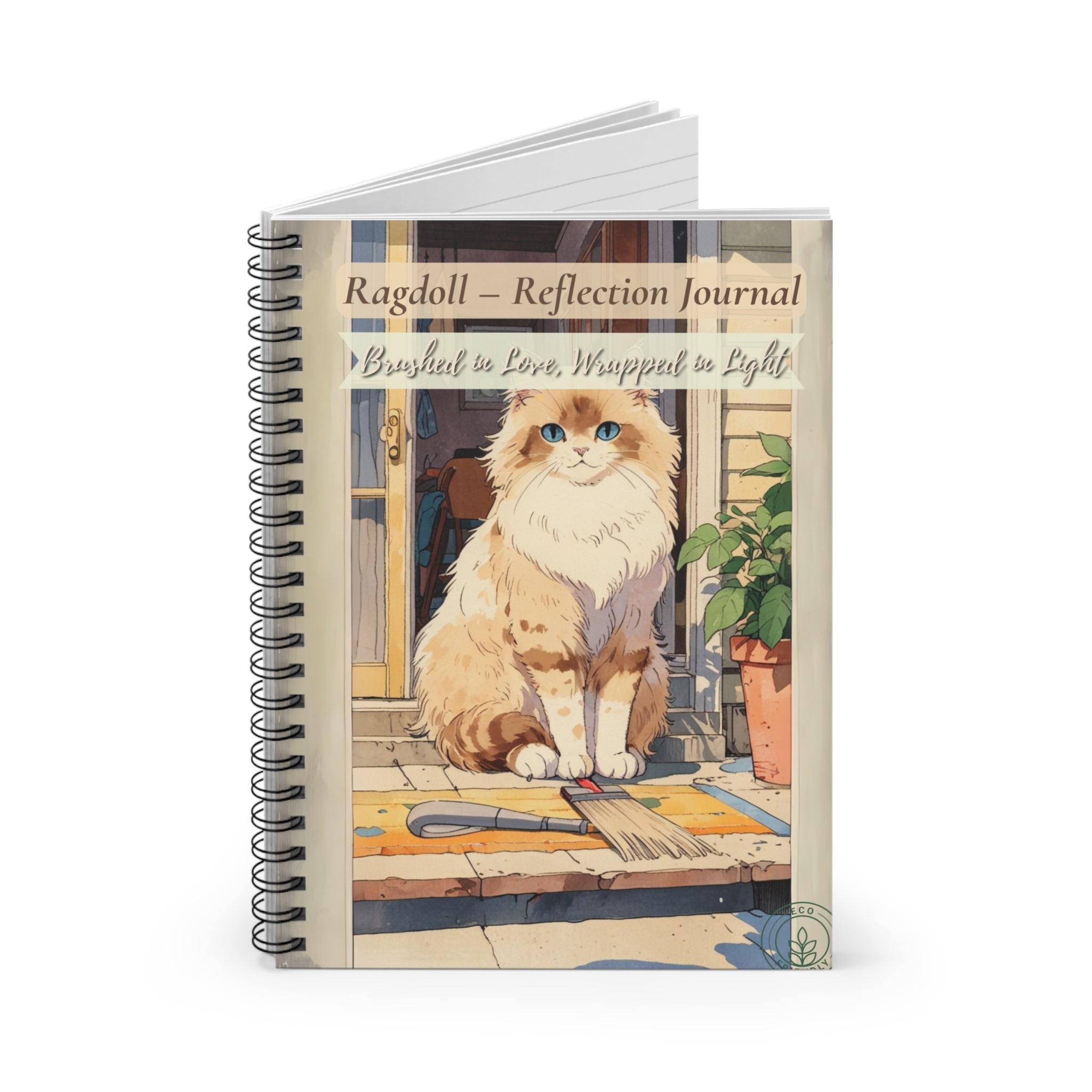 Ragdoll Cat Reflection Journal – Calm Days, Gentle Bonds, Cat Lovers Diary, Gift for Cat Owners, Cute Stationery, Mindfulness Journal
