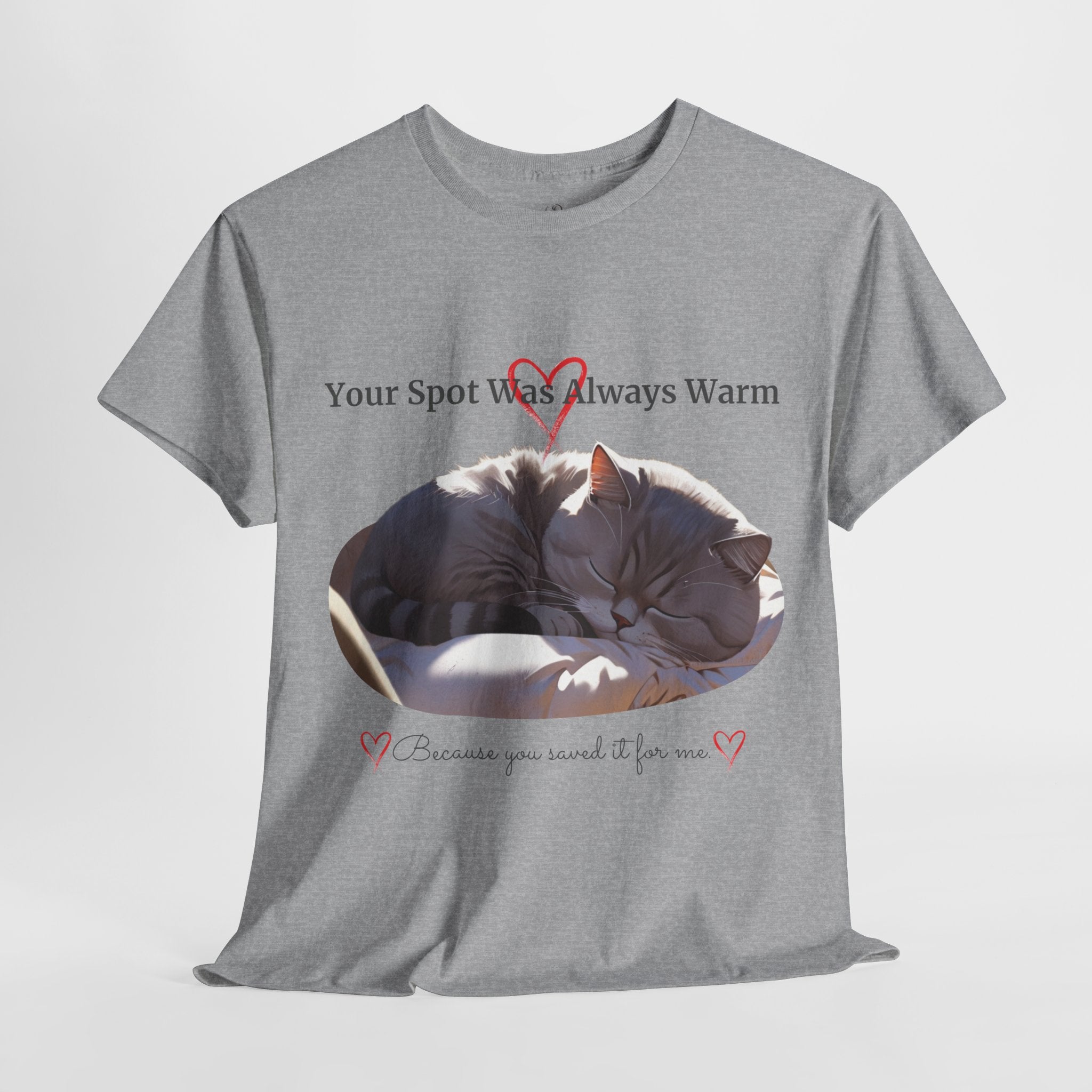 Unisex “Your Spot Was Always Warm” British Shorthair Cat T-Shirt – Cozy Pet Lover Tee