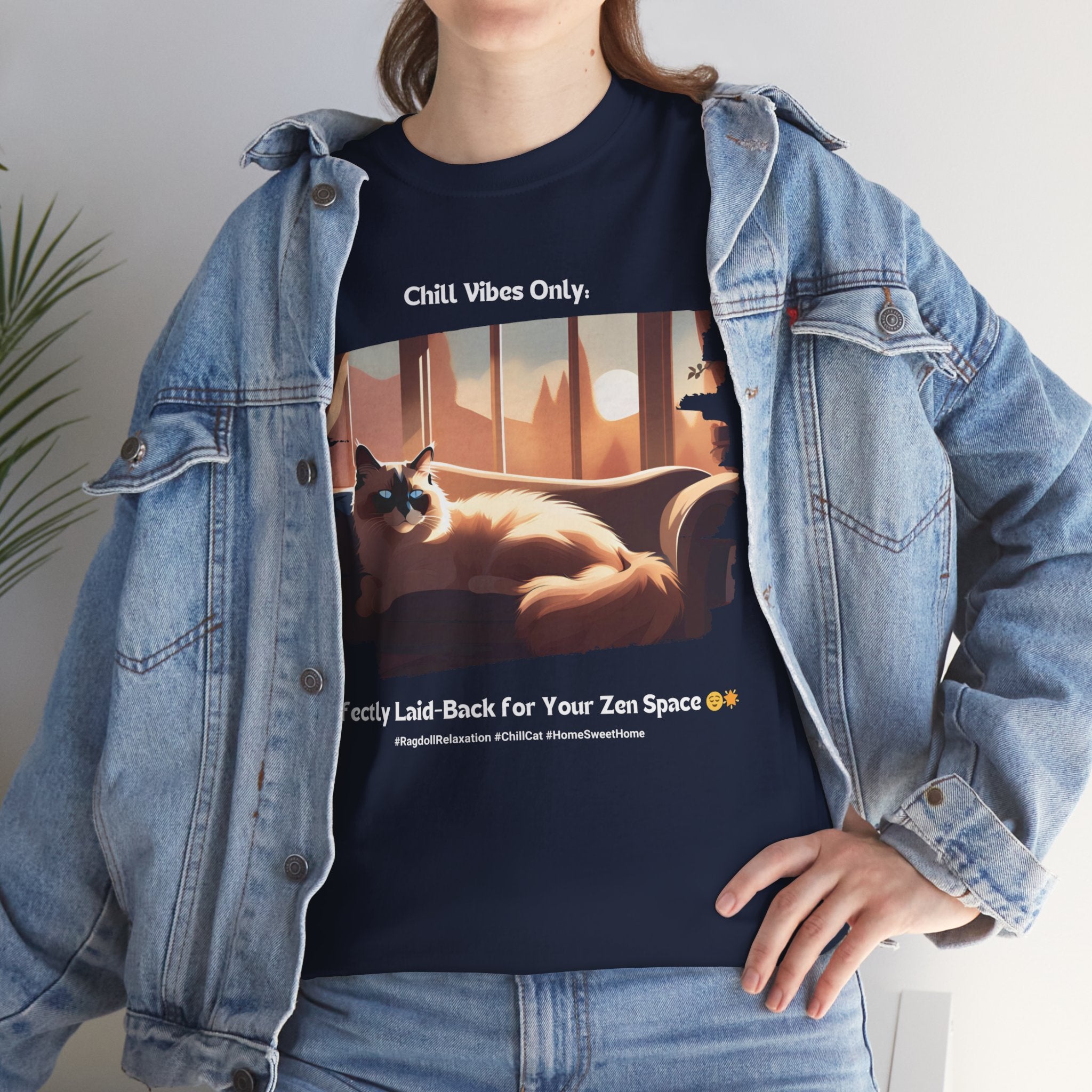 Women's - Chill Vibes Only: Ragdoll Relaxation T-Shirt