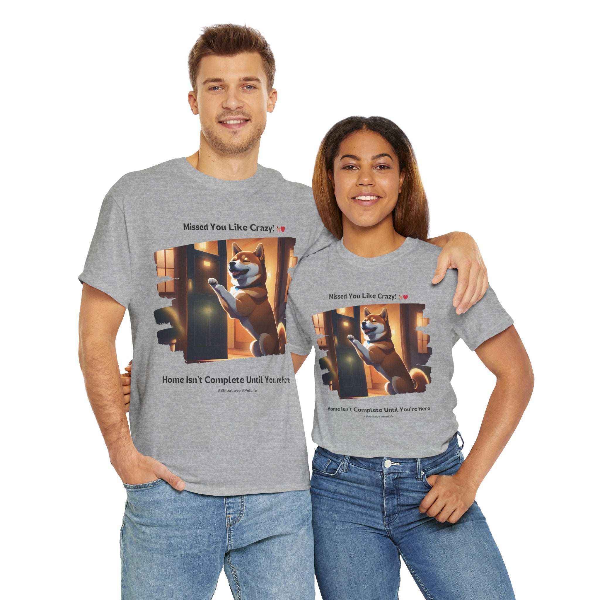 Unisex - Missed You Like Crazy: Shiba Inu T-Shirt