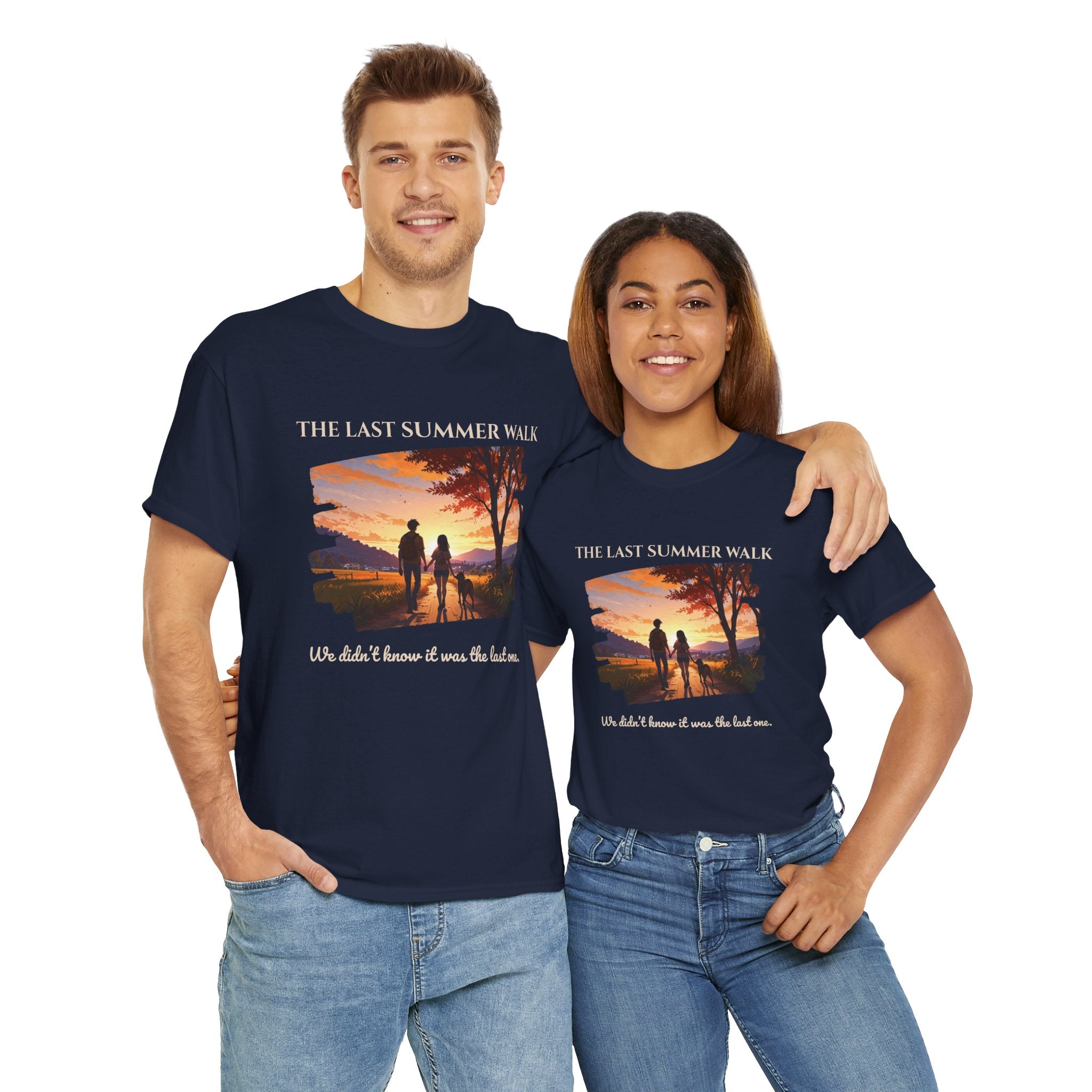 Unisex “The Last Summer Walk” Pet Parent T-Shirt – Sentimental Late Summer Dog Lover Tee