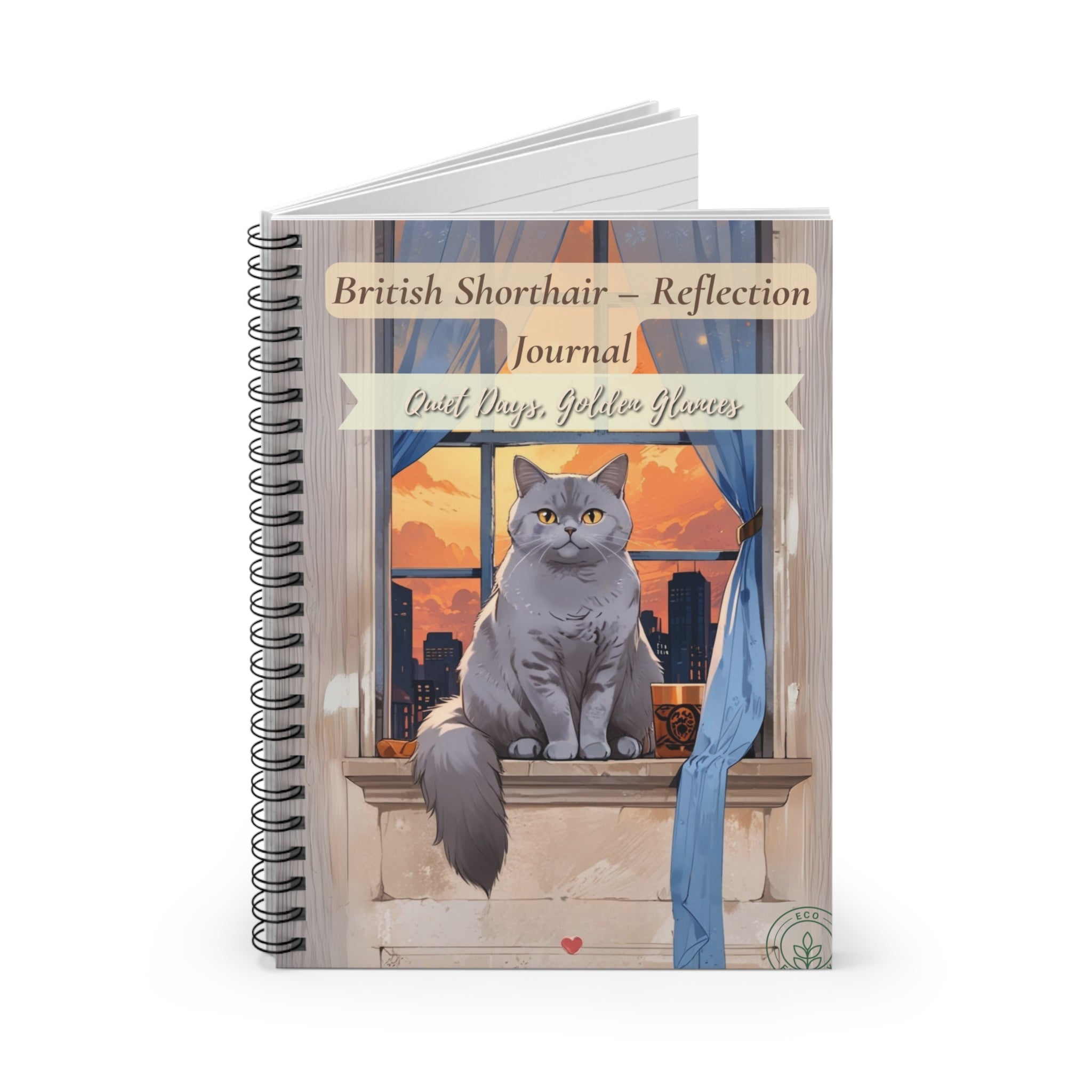 British Shorthair Reflection Journal – Cozy Moments, Gentle Affection, Cat Lovers Diary, Gift for Cat Owners, Cute Stationery, Mindfulness Journal