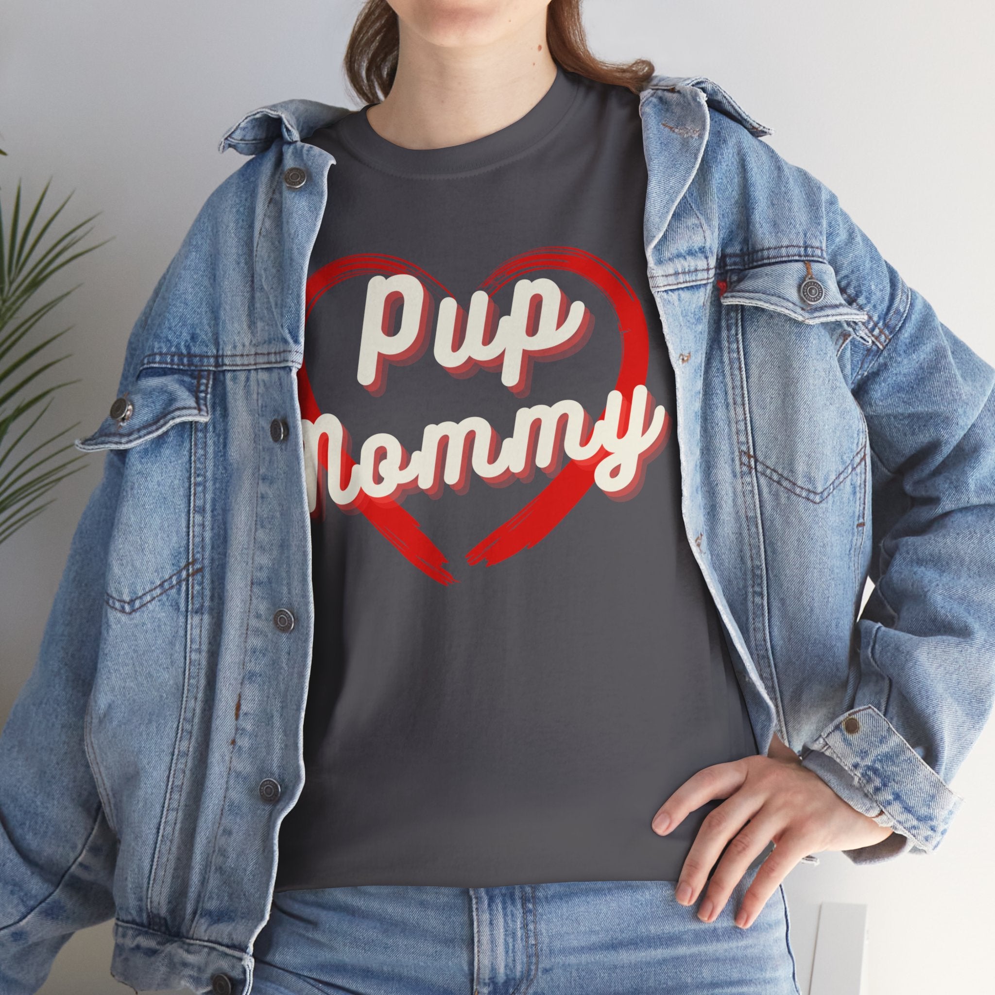 Women's - Pup Mommy Heart Dog T-Shirt