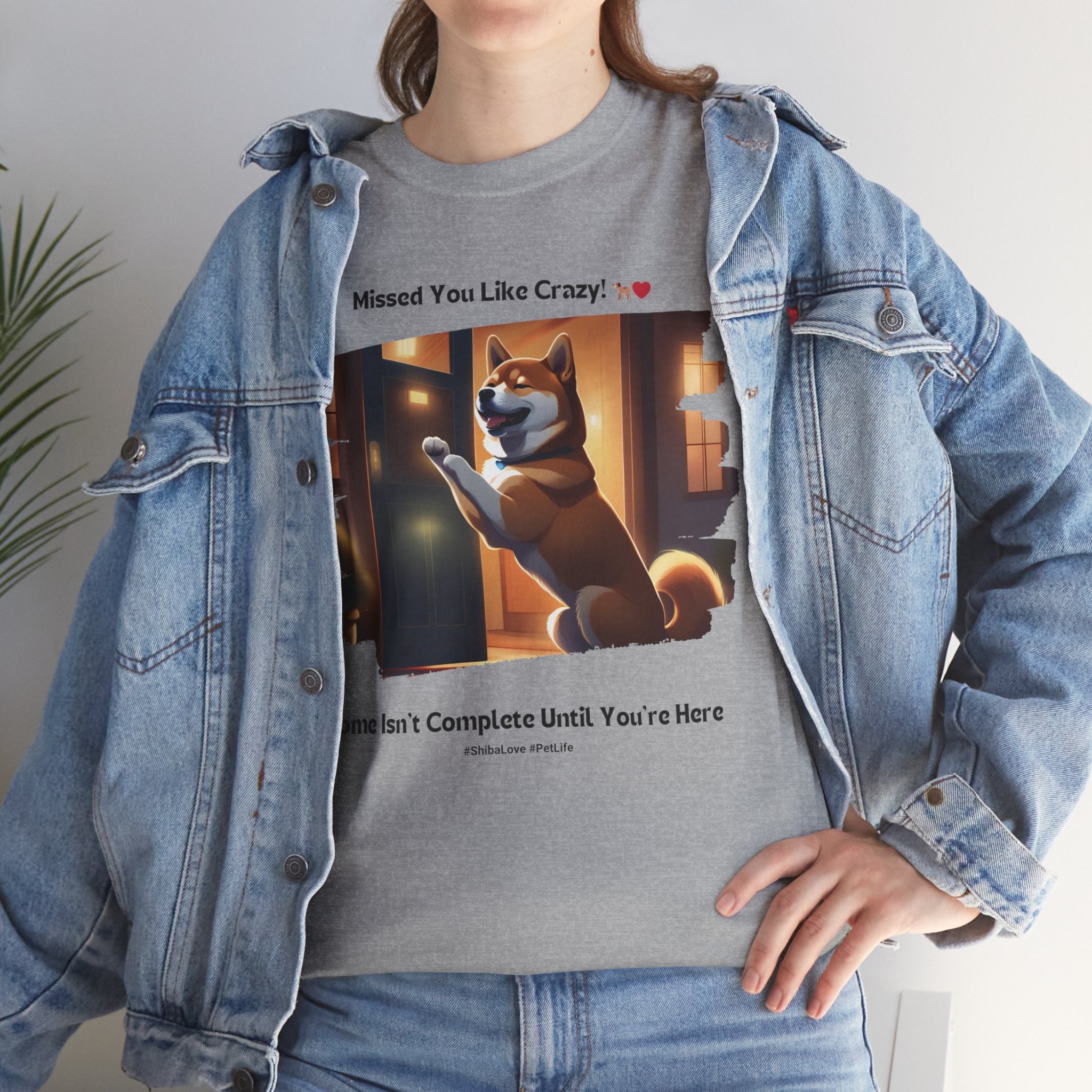 Unisex - Missed You Like Crazy: Shiba Inu T-Shirt