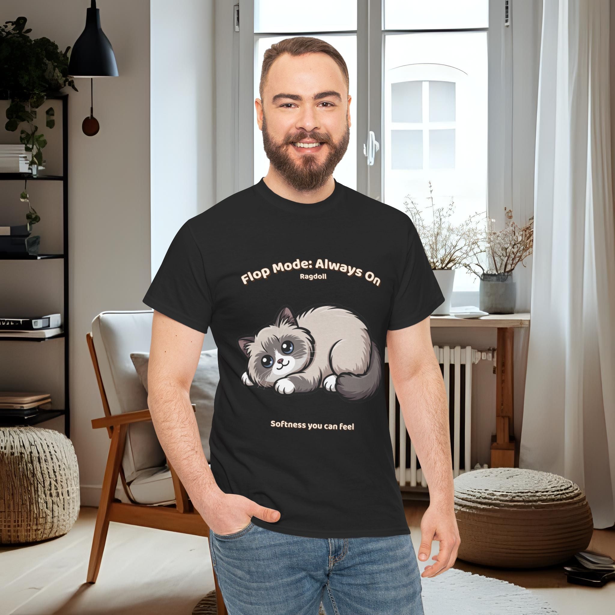 Unisex T-Shirt – Flop Mode: Always On: Ragdoll Everyday Moments Edition