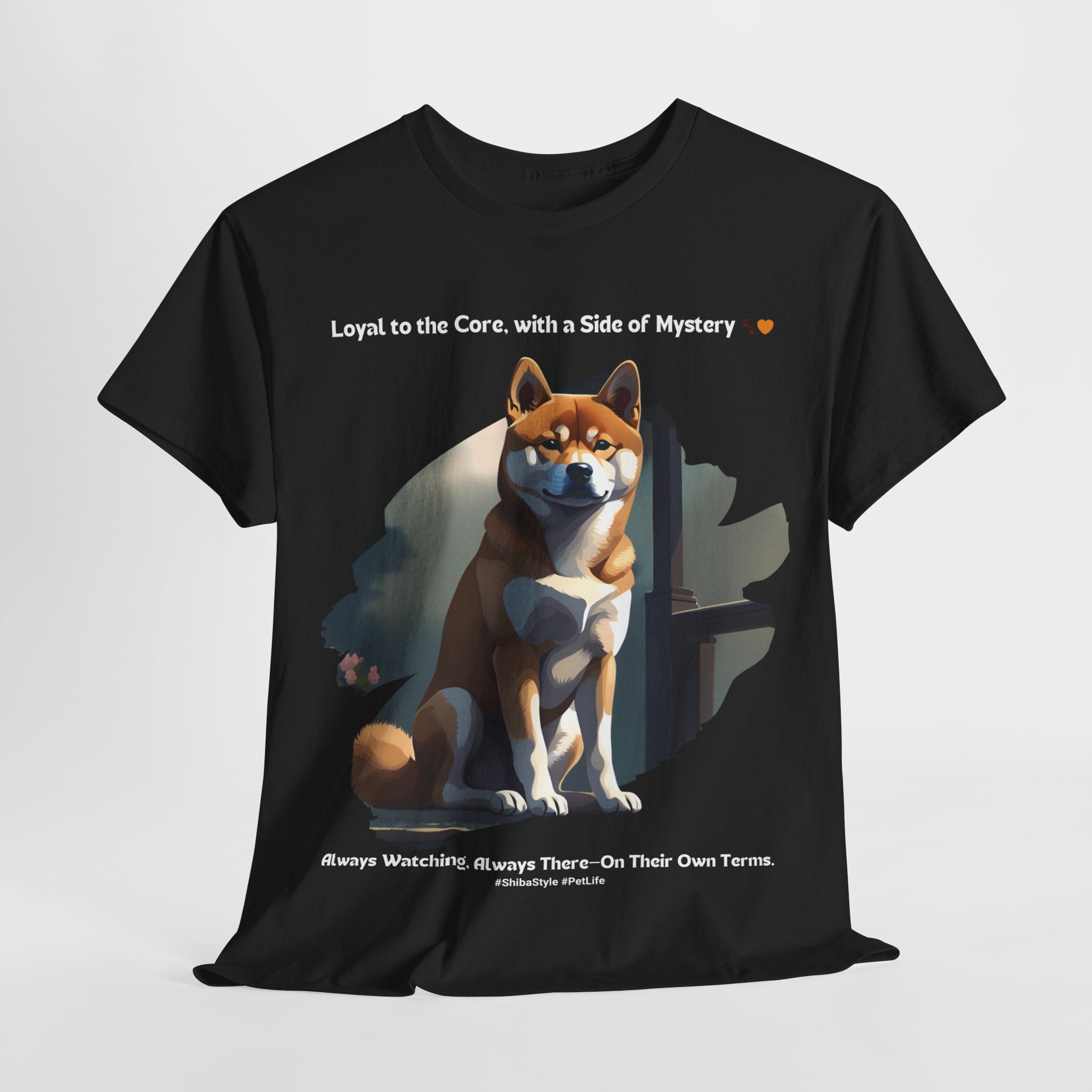 Unisex - Loyal to the Core, Mysterious to the End: Shiba Inu T-Shirt