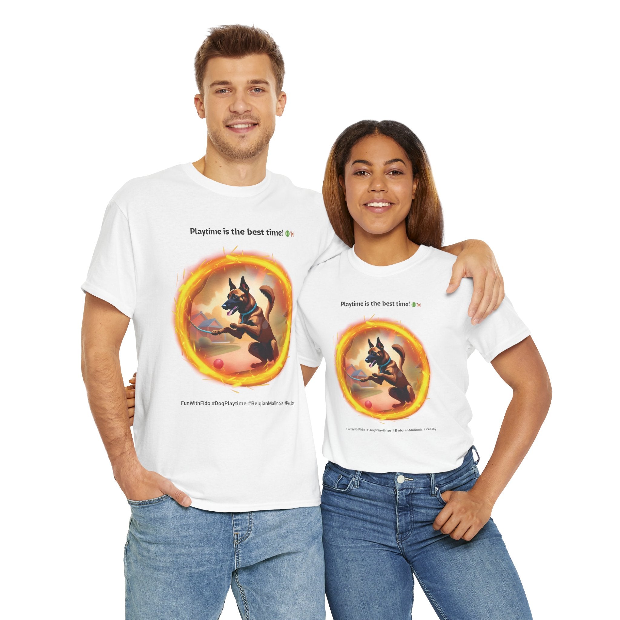 Unisex - Playtime is the Best Time: Belgian Malinois T-Shirt