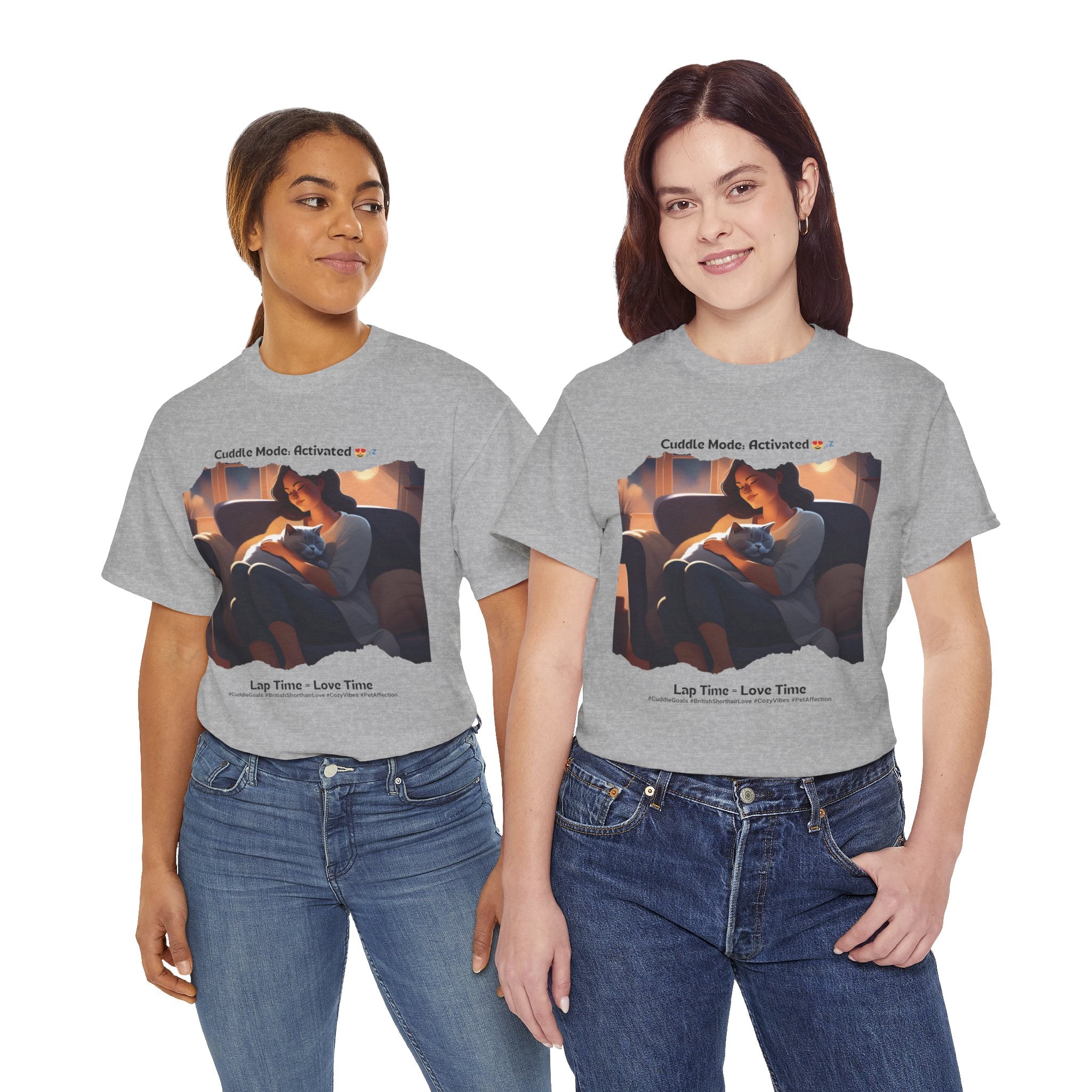 Women's - Cuddle Mode: Activated: British Shorthair Love T-Shirt