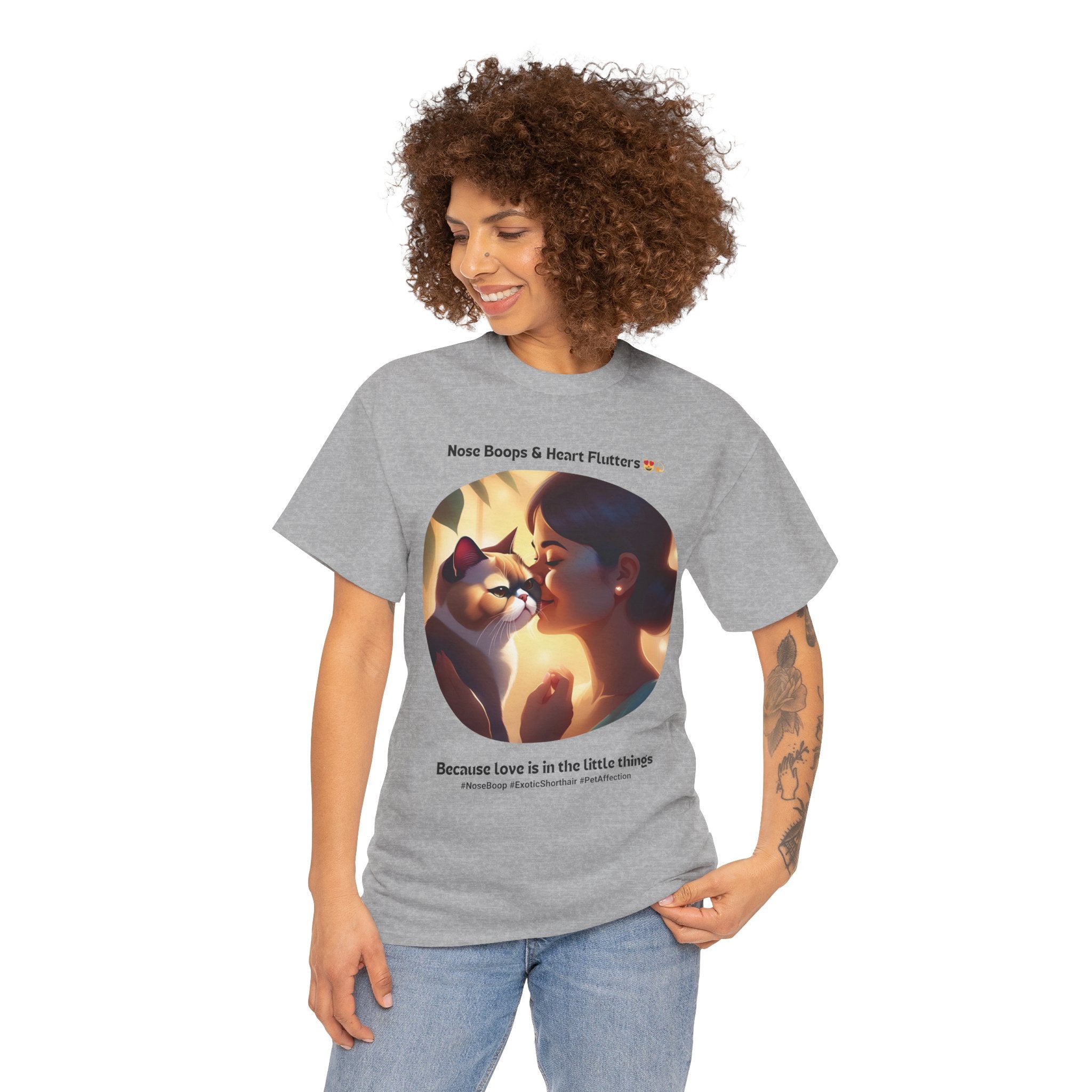 Women's - Nose Boops & Heart Flutters: Exotic Shorthair Love T-Shirt