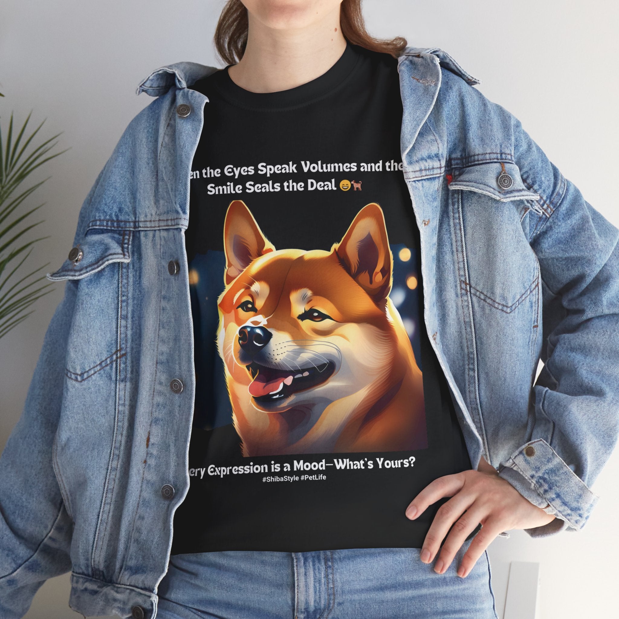 Unisex - When the Eyes Speak Volumes: Shiba Inu T-Shirt