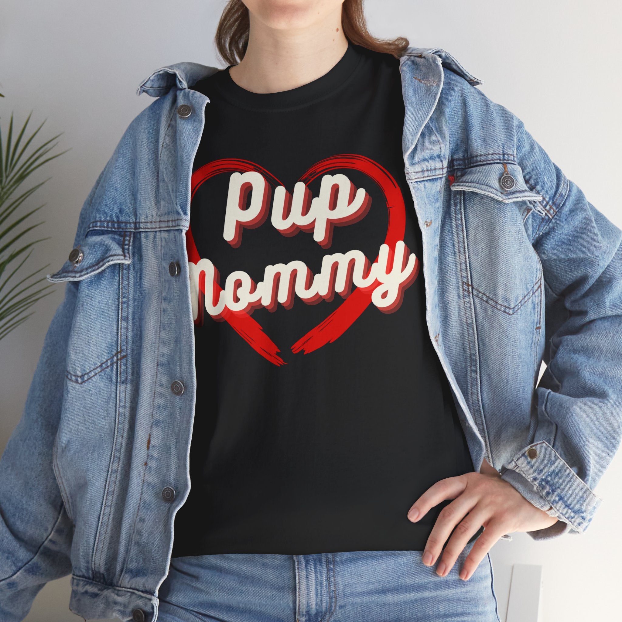 Women's - Pup Mommy Heart Dog T-Shirt