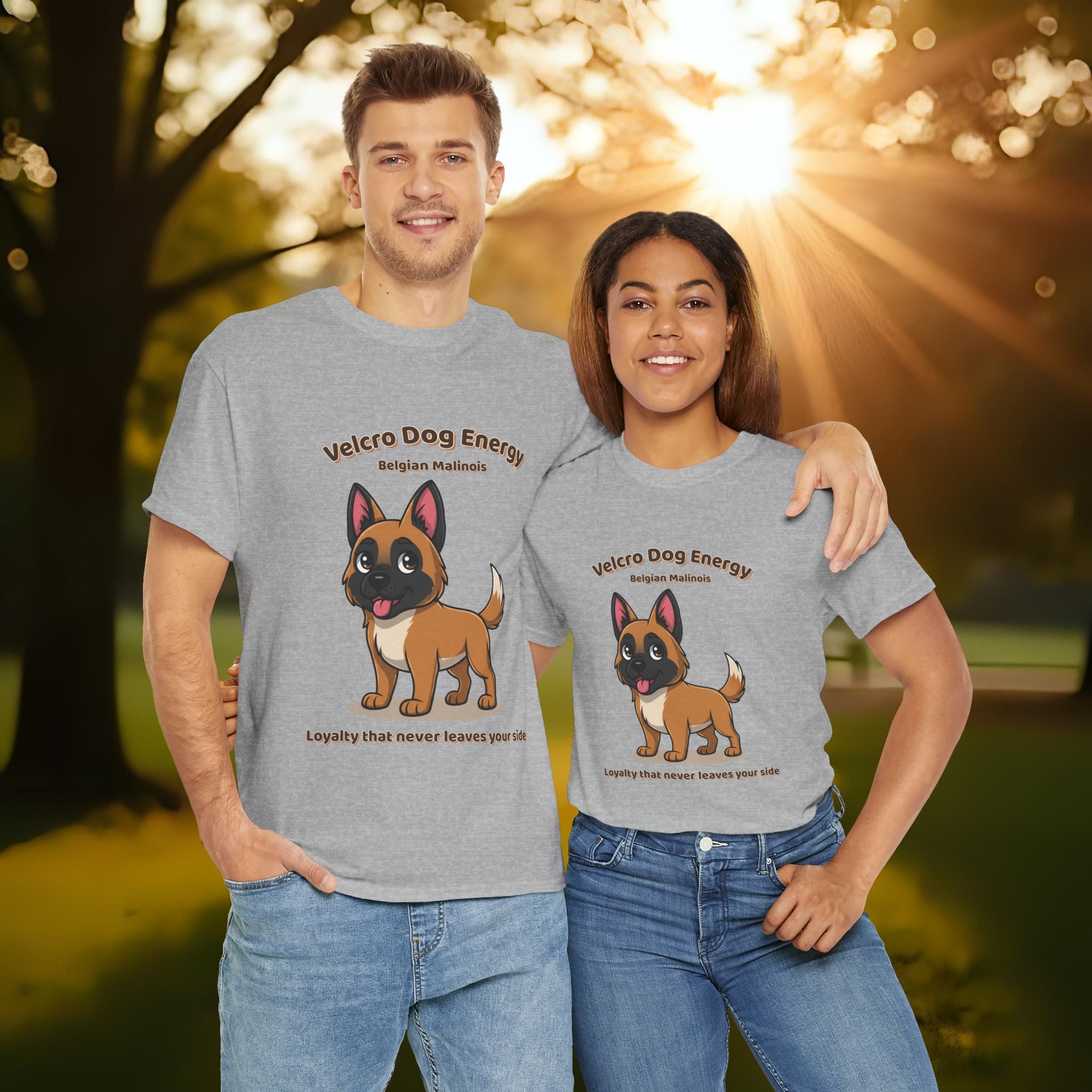 Unisex T-Shirt – Velcro Dog Energy: Belgian Malinois Everyday Moments Edition