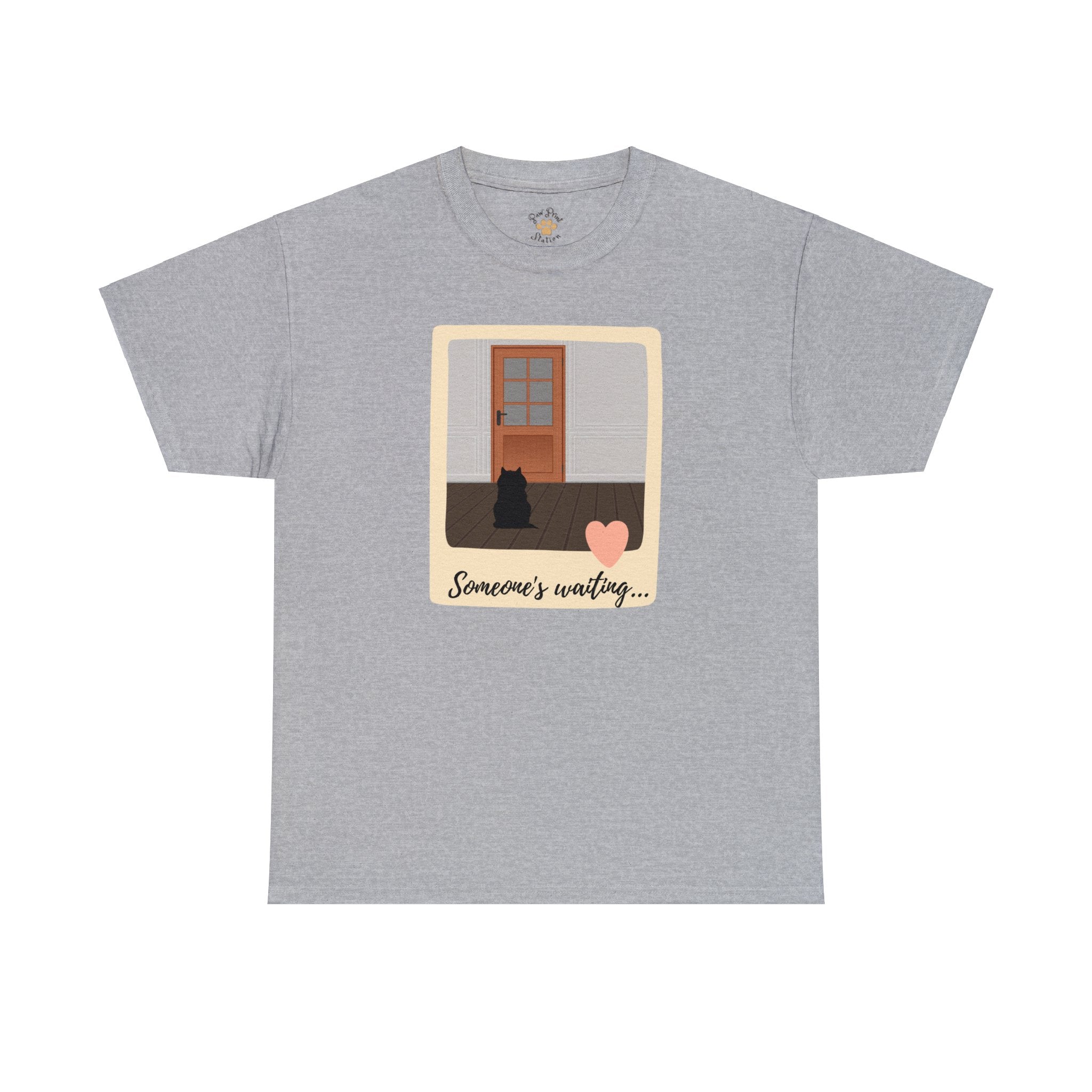 "Someone's waiting (Cat)" Cotton Tee