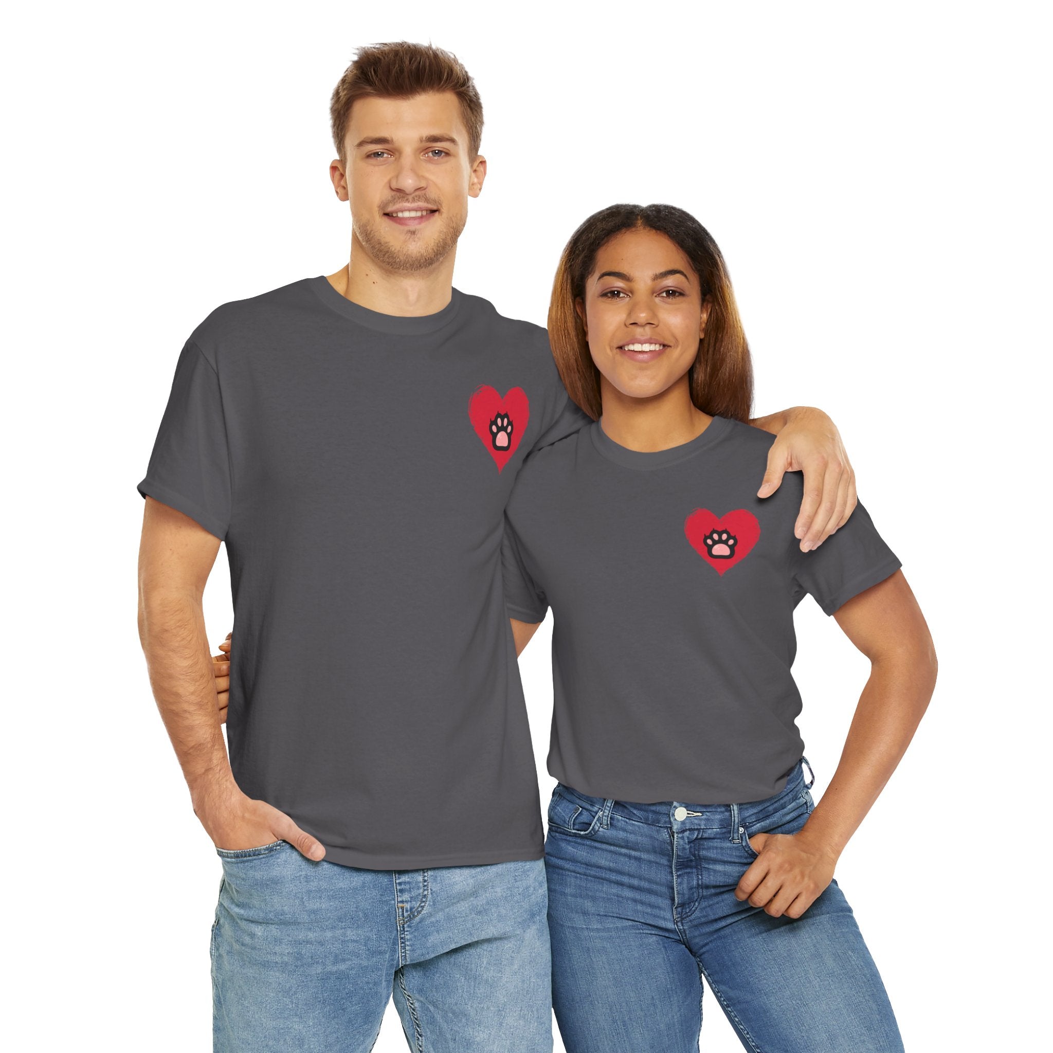 Unisex - Paw Print Love  T-Shirt