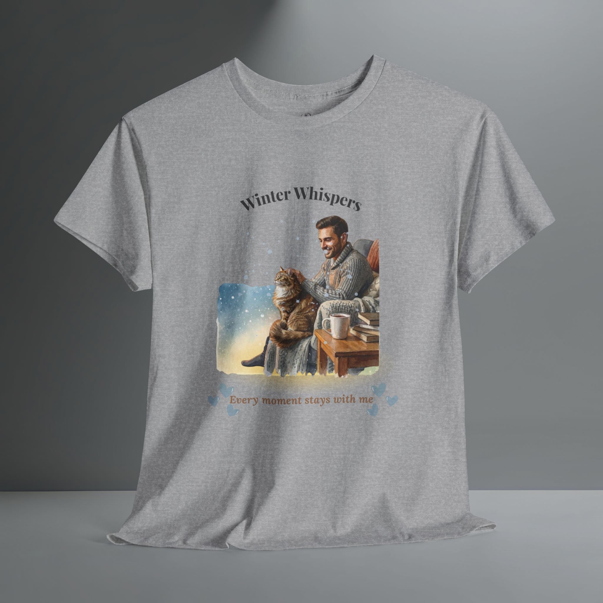 Unisex Personalized T-Shirt – Winter Whispers: Maine Coon Watercolor Portrait Edition