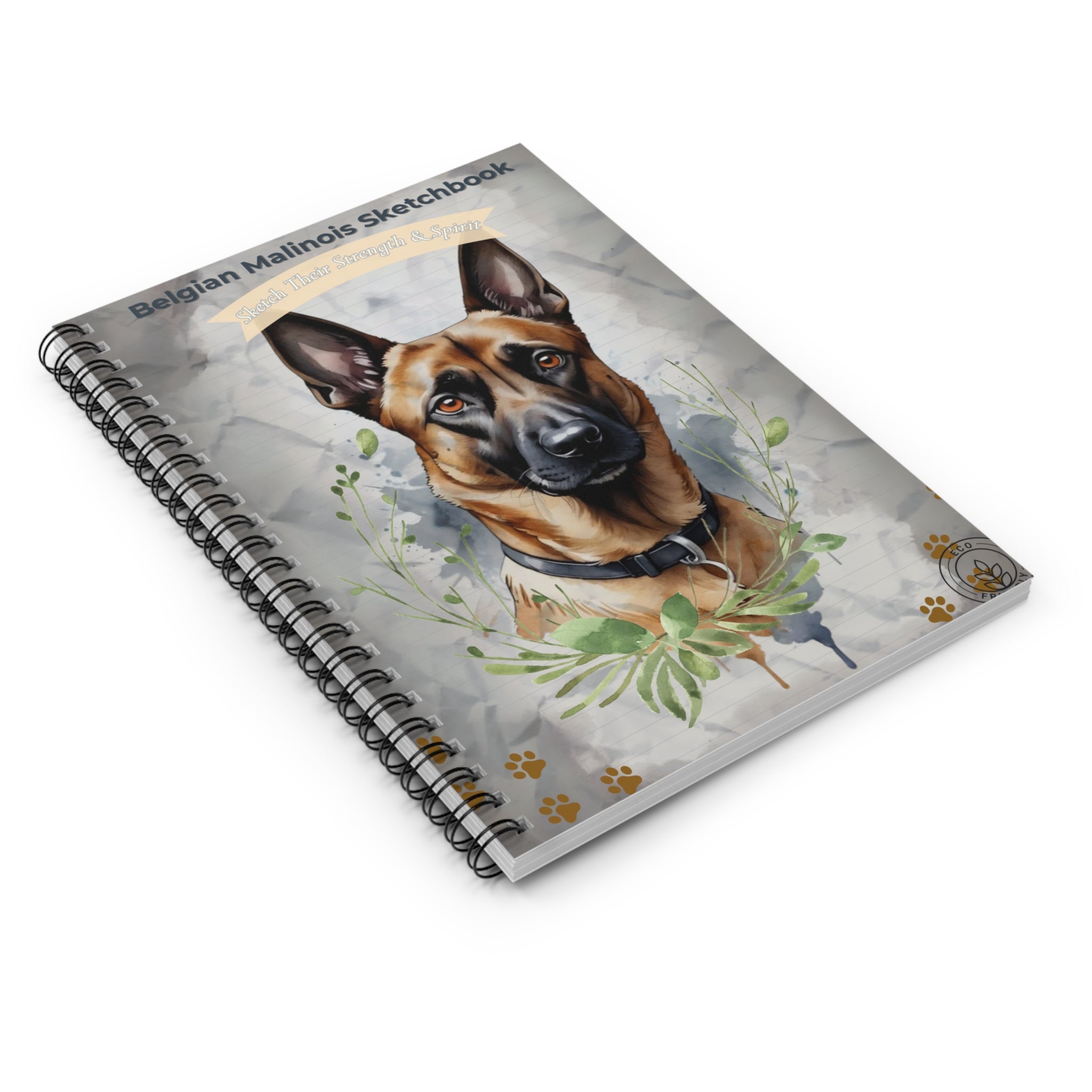 Belgian Malinois Sketchbook - Perfect Gift for Dog Lovers, Journal for Pet Owners, Dog Art, Ruled Spiral Notebook