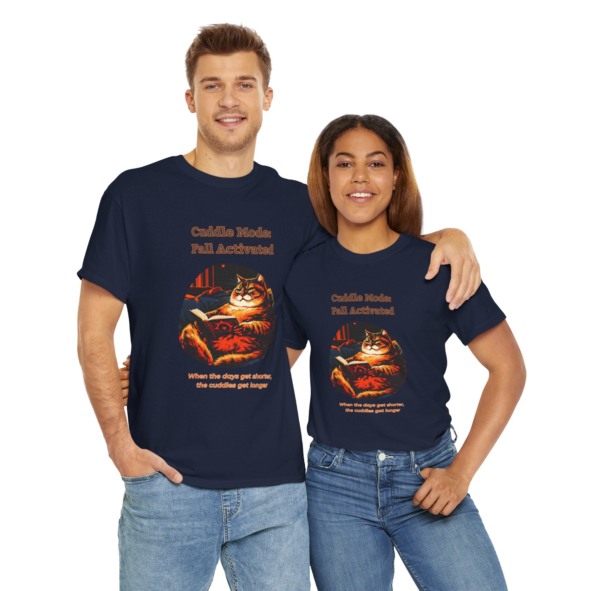 Unisex T-Shirt – Cuddle Mode: Fall Activated: British Shorthair Cat Shirt