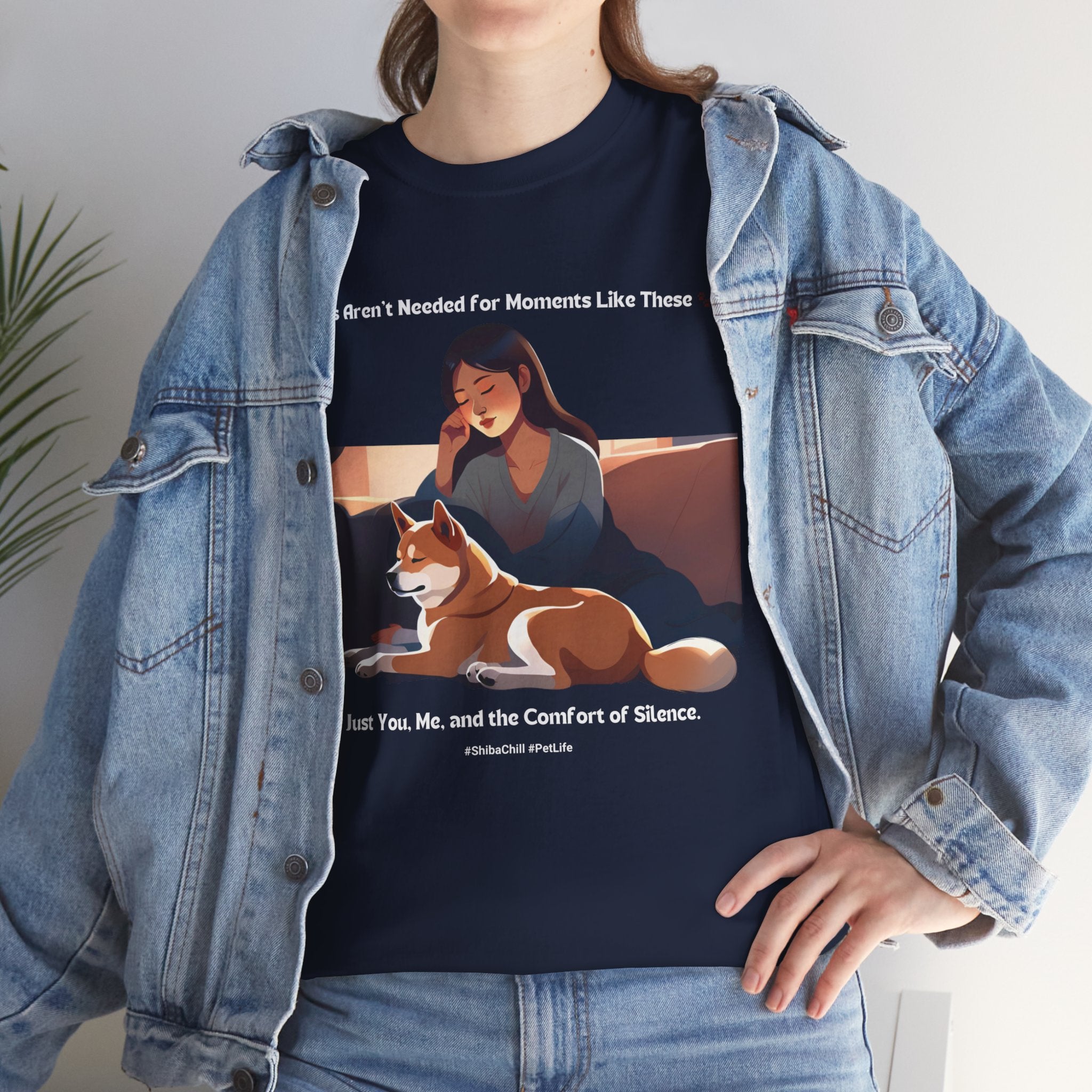 Women's - Words Aren't Needed: Shiba Inu Serenity T-Shirt