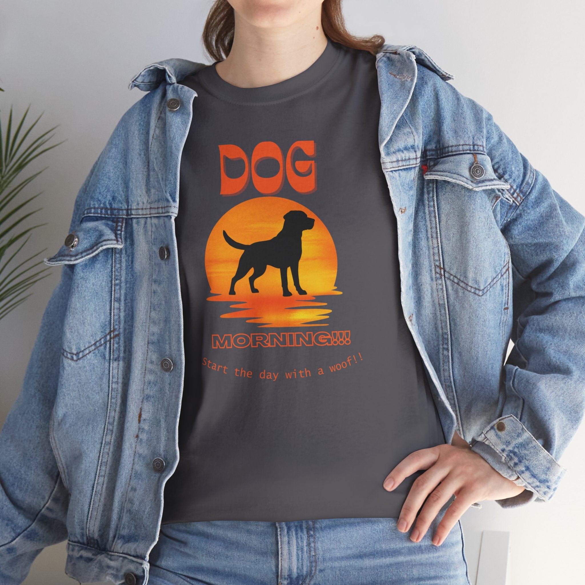 Unisex - Morning Woof Dog T-Shirt